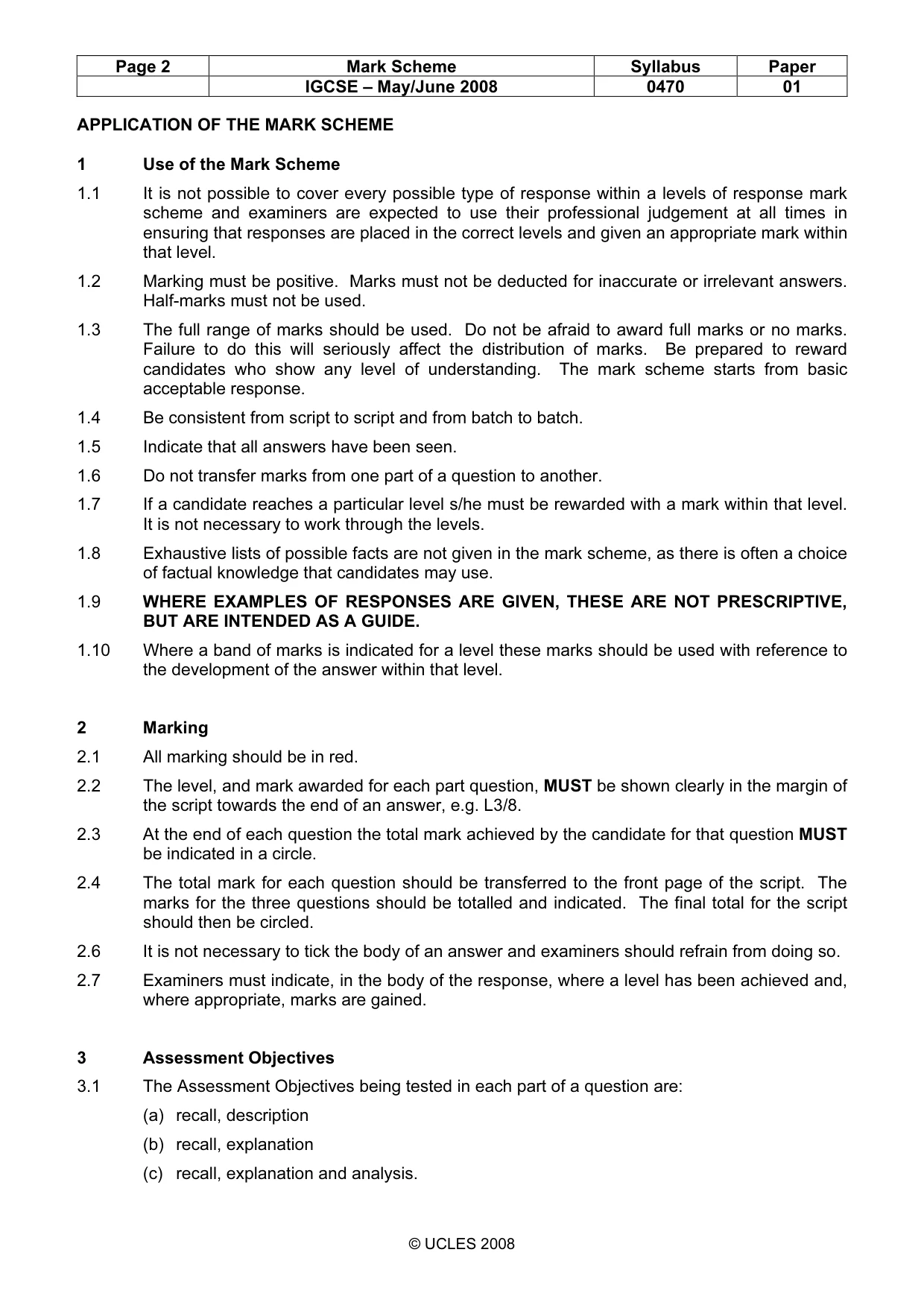 Mark scheme, page 2 of 53