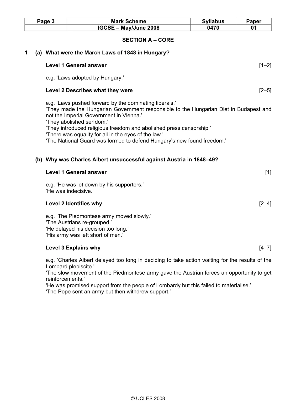 Mark scheme, page 3 of 53