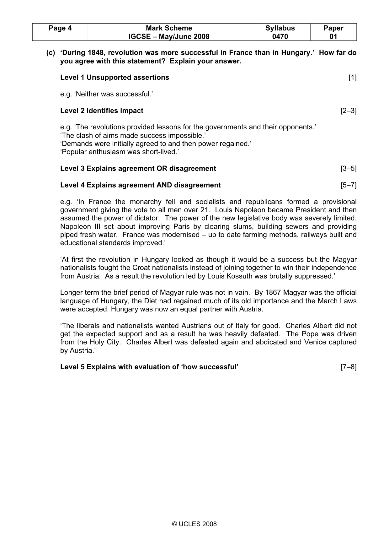 Mark scheme, page 4 of 53