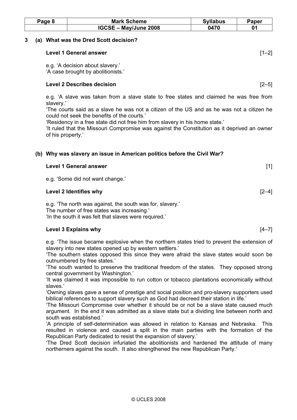 Mark scheme, page 8 of 53