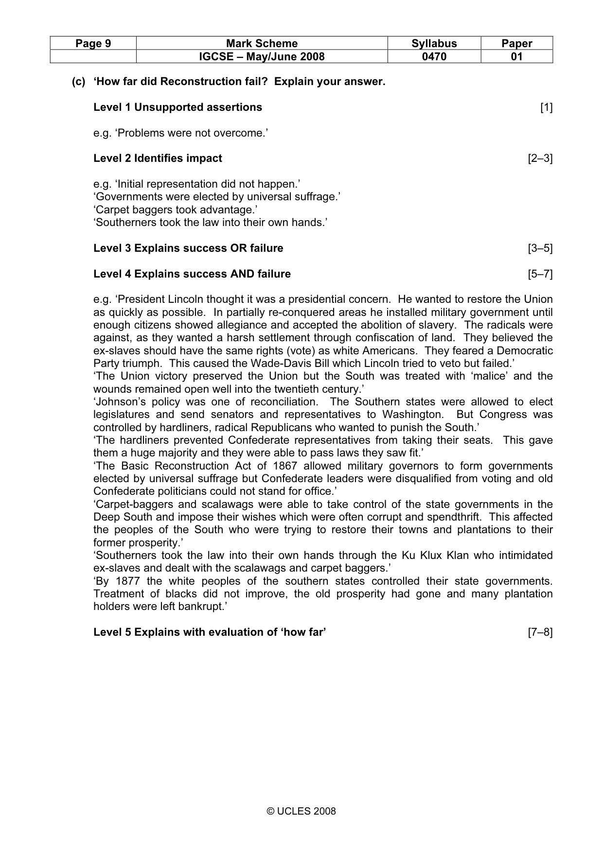 Mark scheme, page 9 of 53
