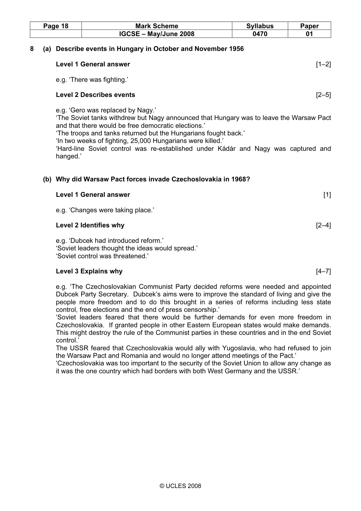 Mark scheme, page 18 of 53