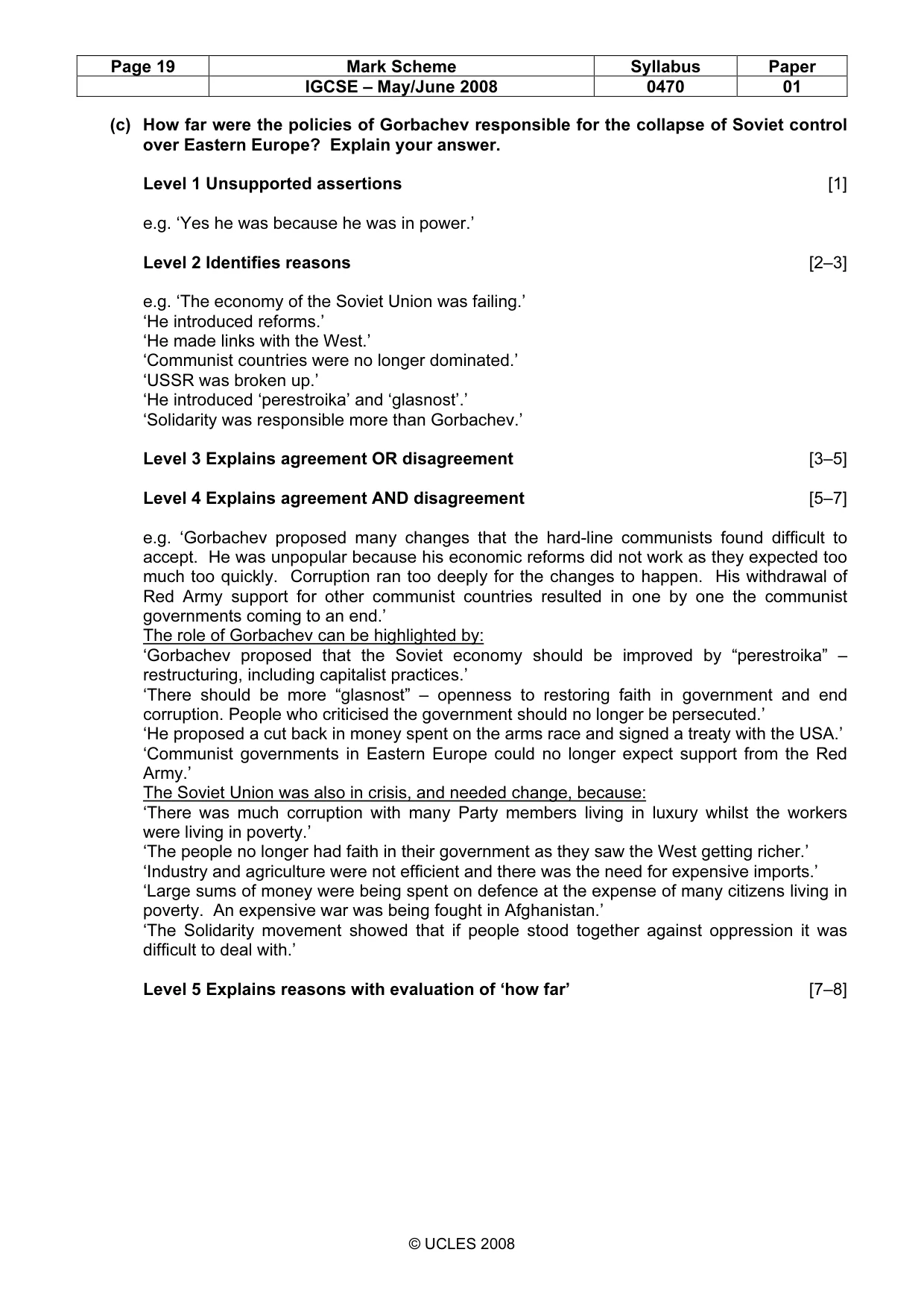 Mark scheme, page 19 of 53