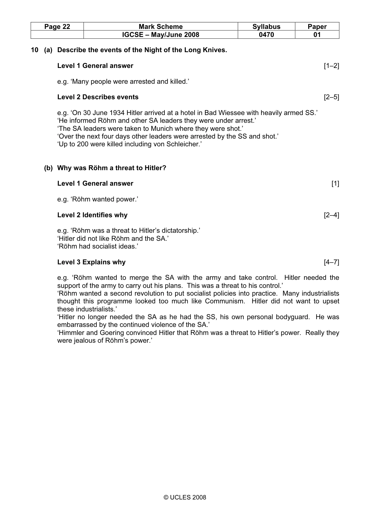 Mark scheme, page 22 of 53