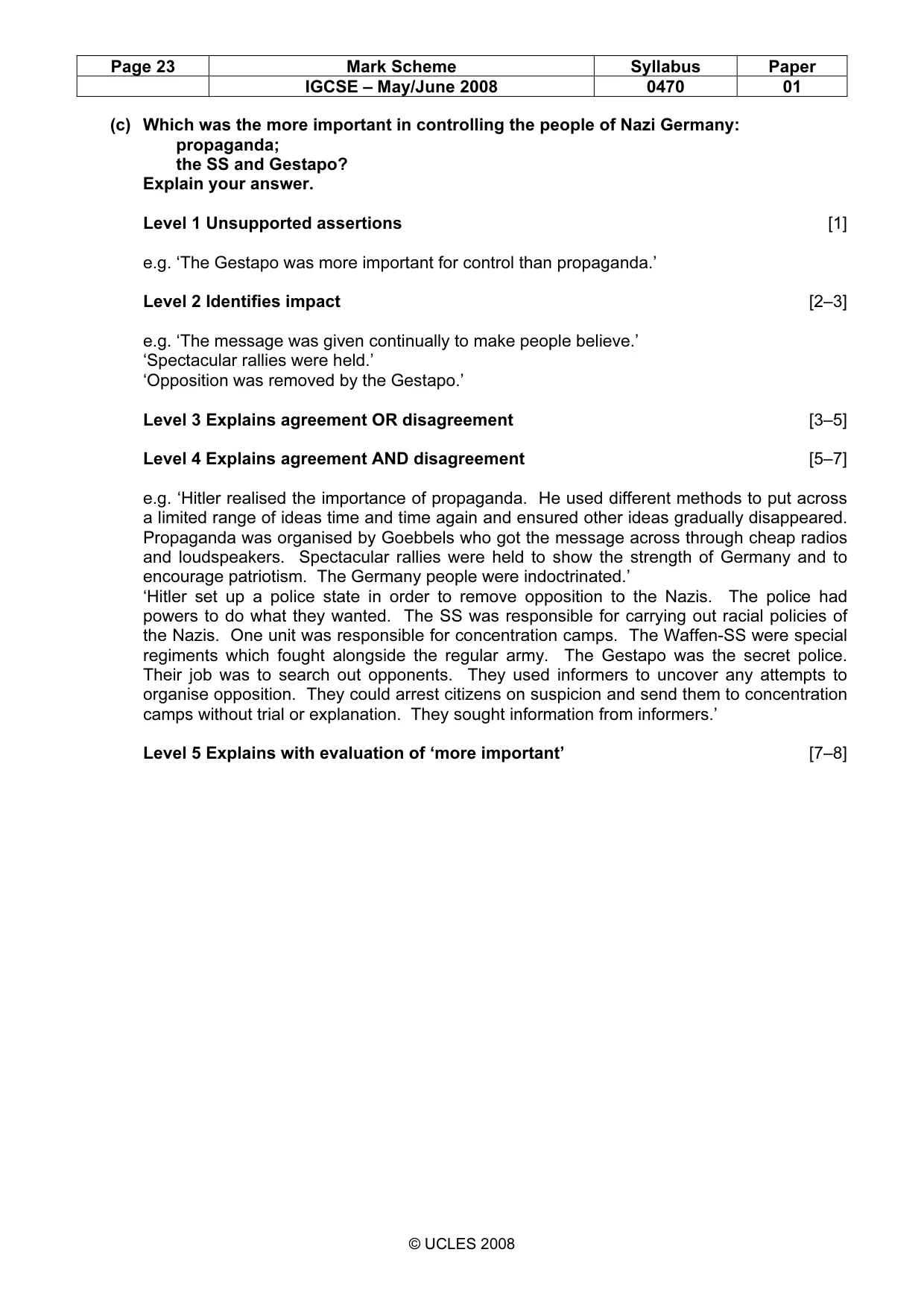 Mark scheme, page 23 of 53