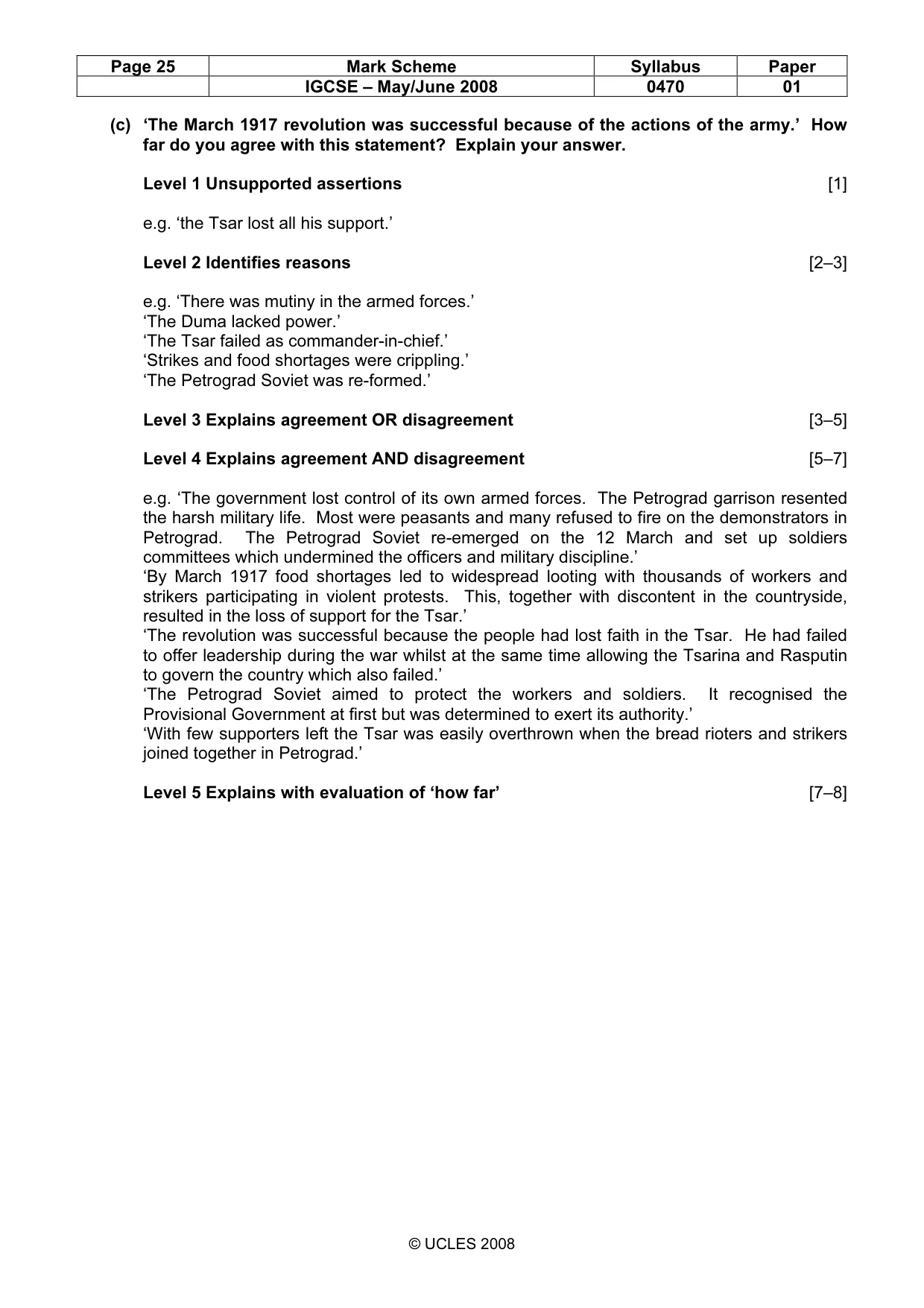 Mark scheme, page 25 of 53