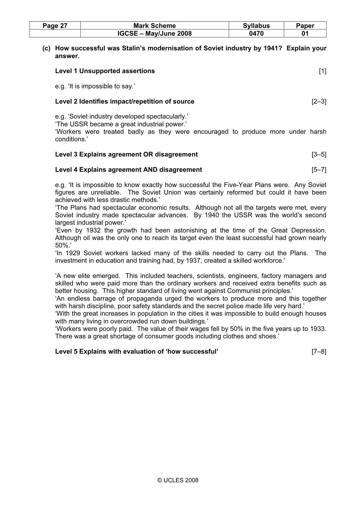Mark scheme, page 27 of 53
