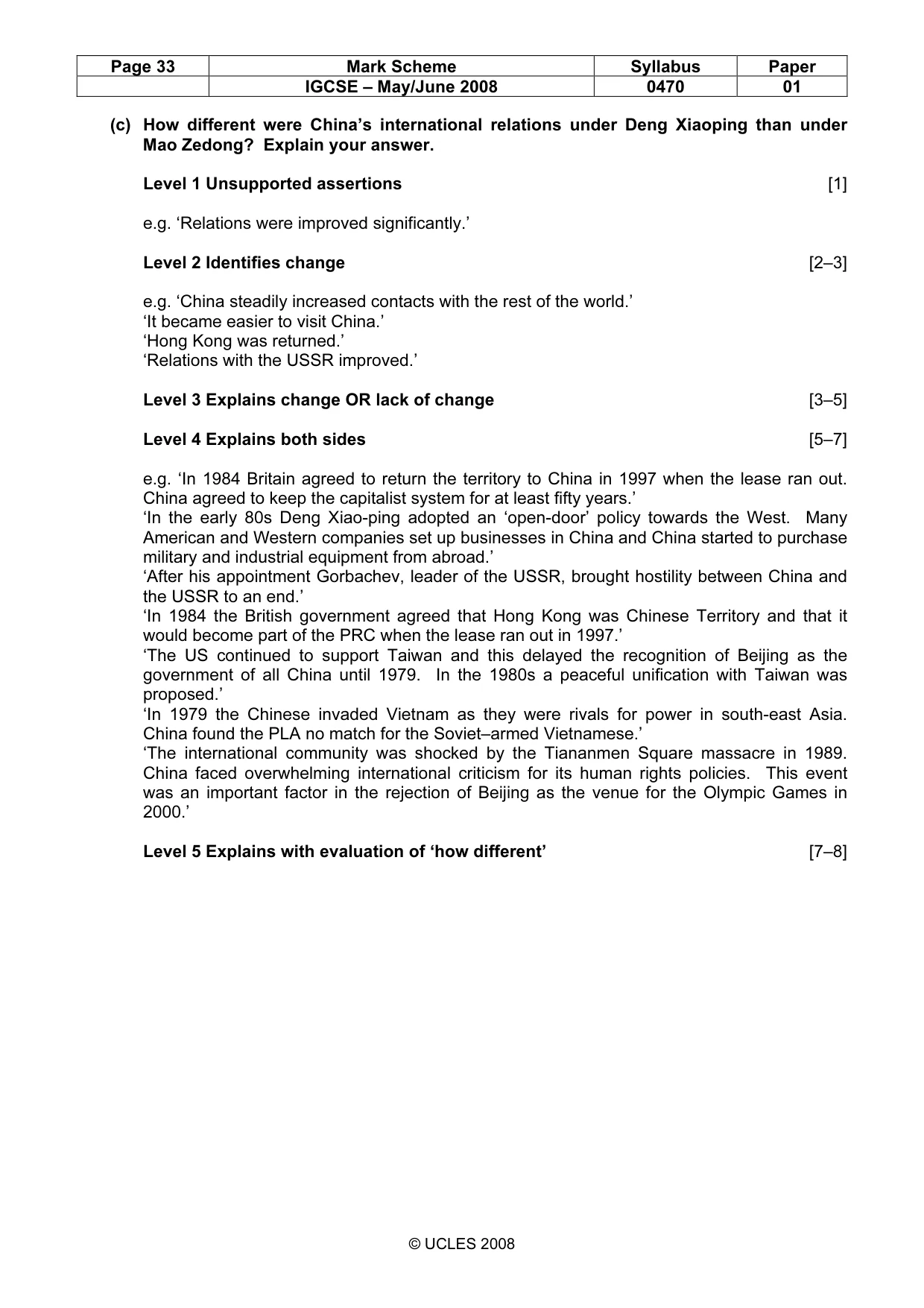 Mark scheme, page 33 of 53