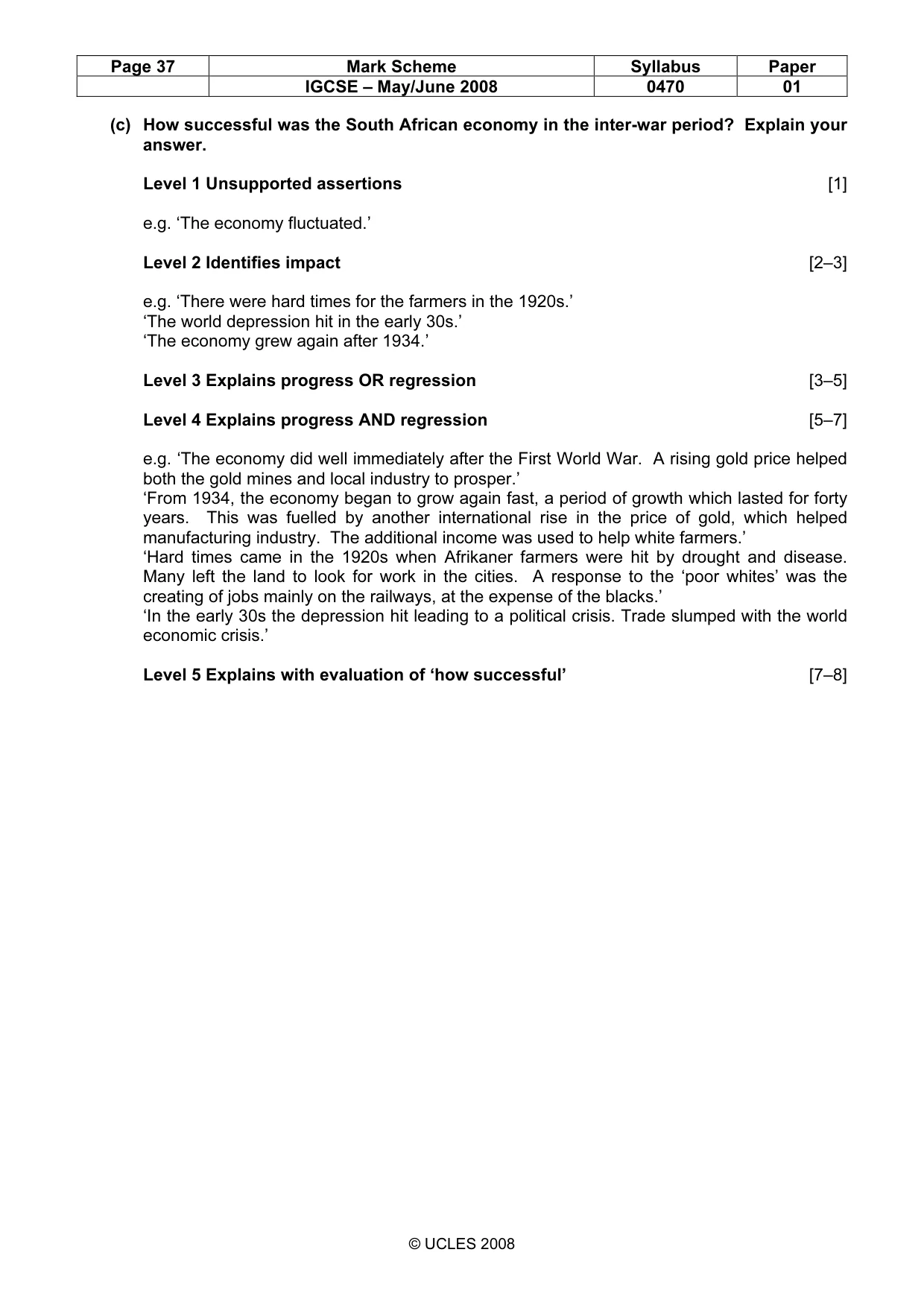 Mark scheme, page 37 of 53