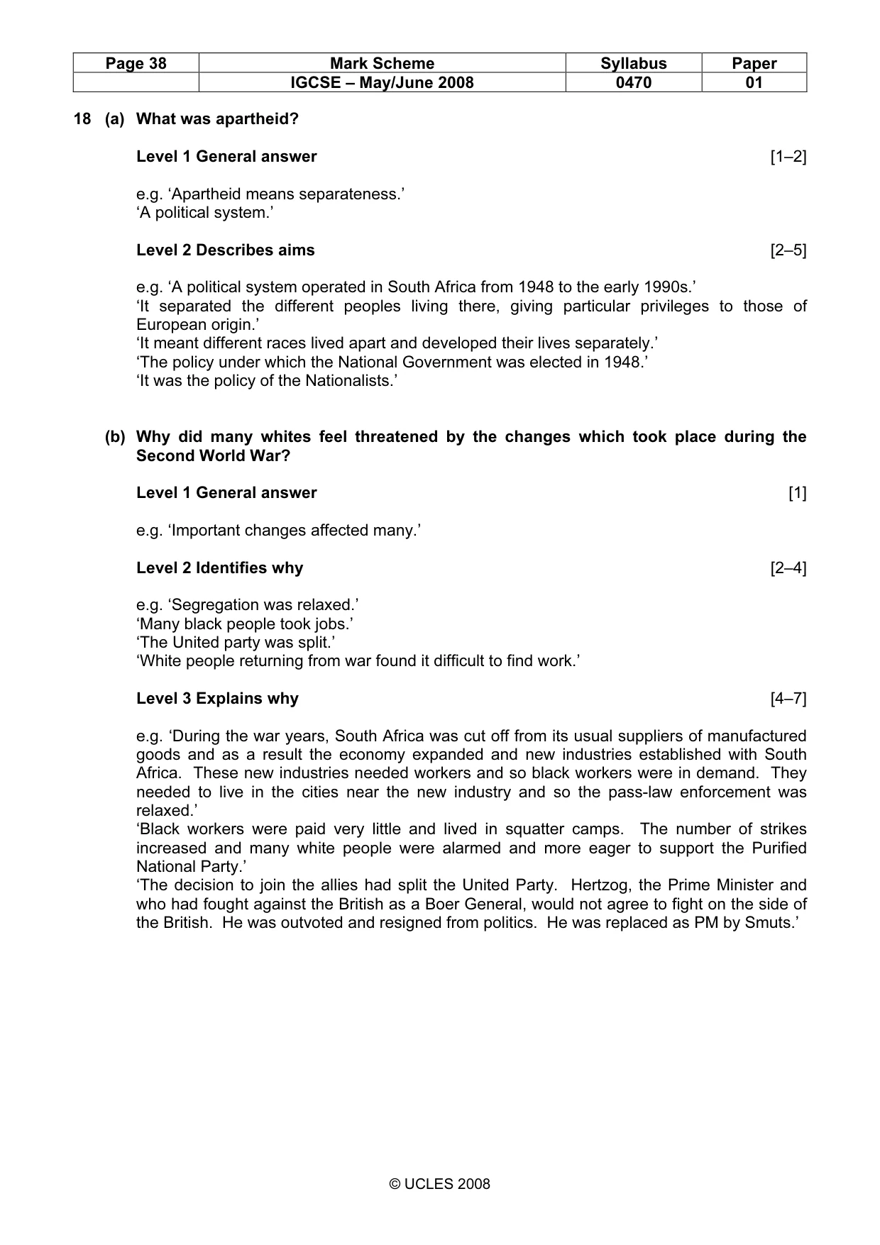 Mark scheme, page 38 of 53