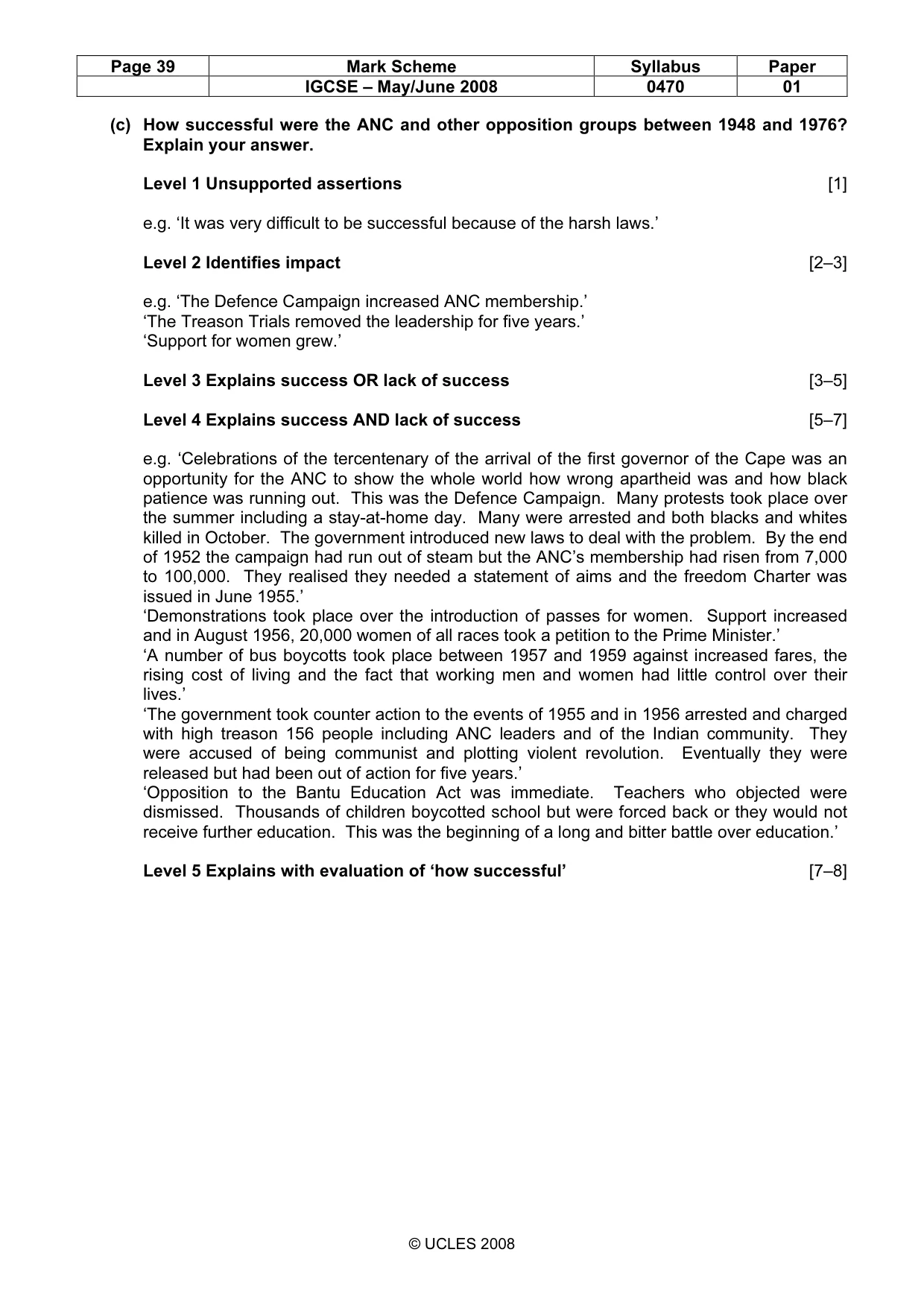 Mark scheme, page 39 of 53