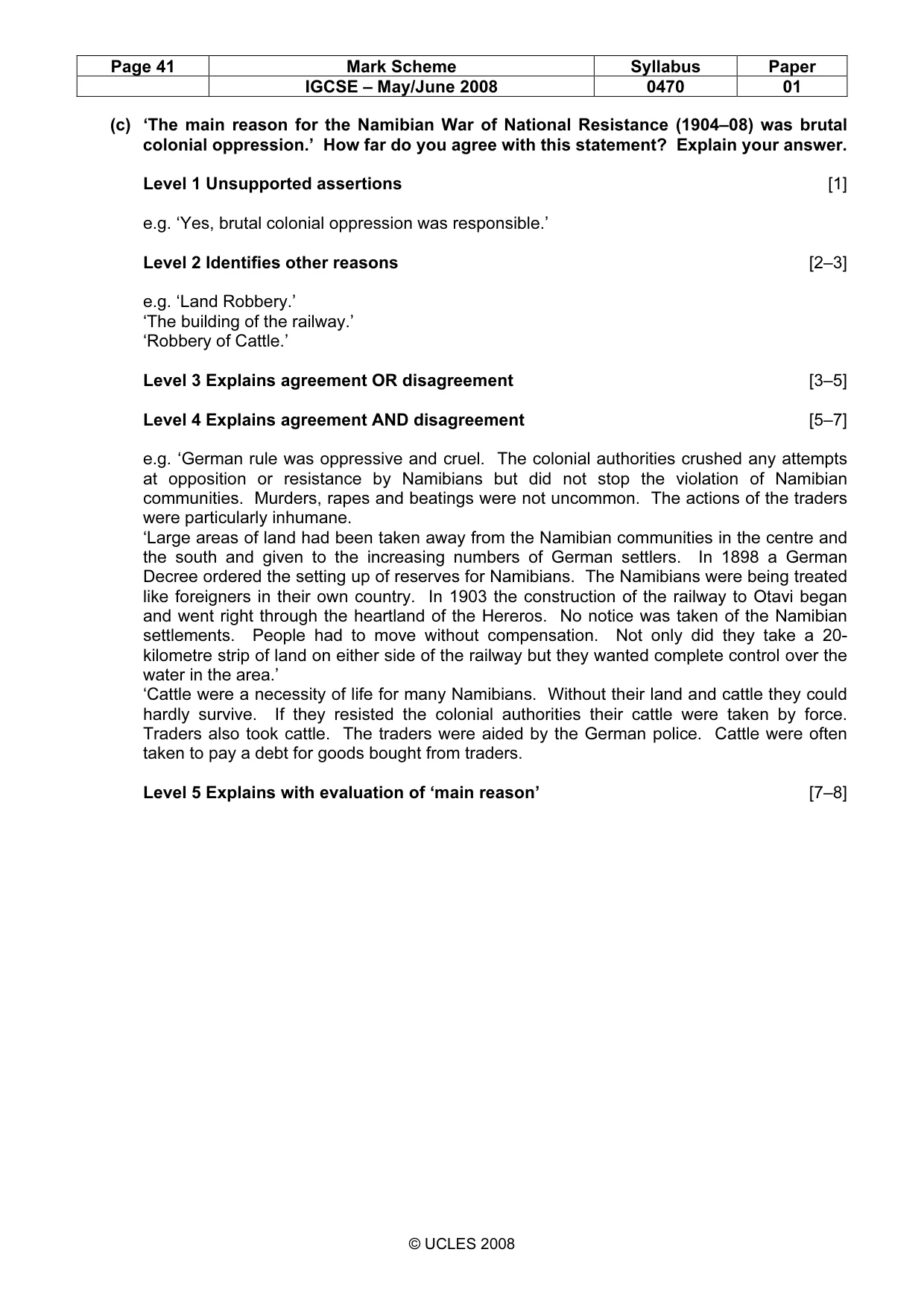 Mark scheme, page 41 of 53