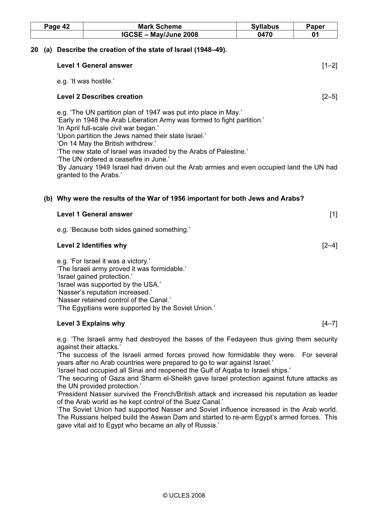 Mark scheme, page 42 of 53