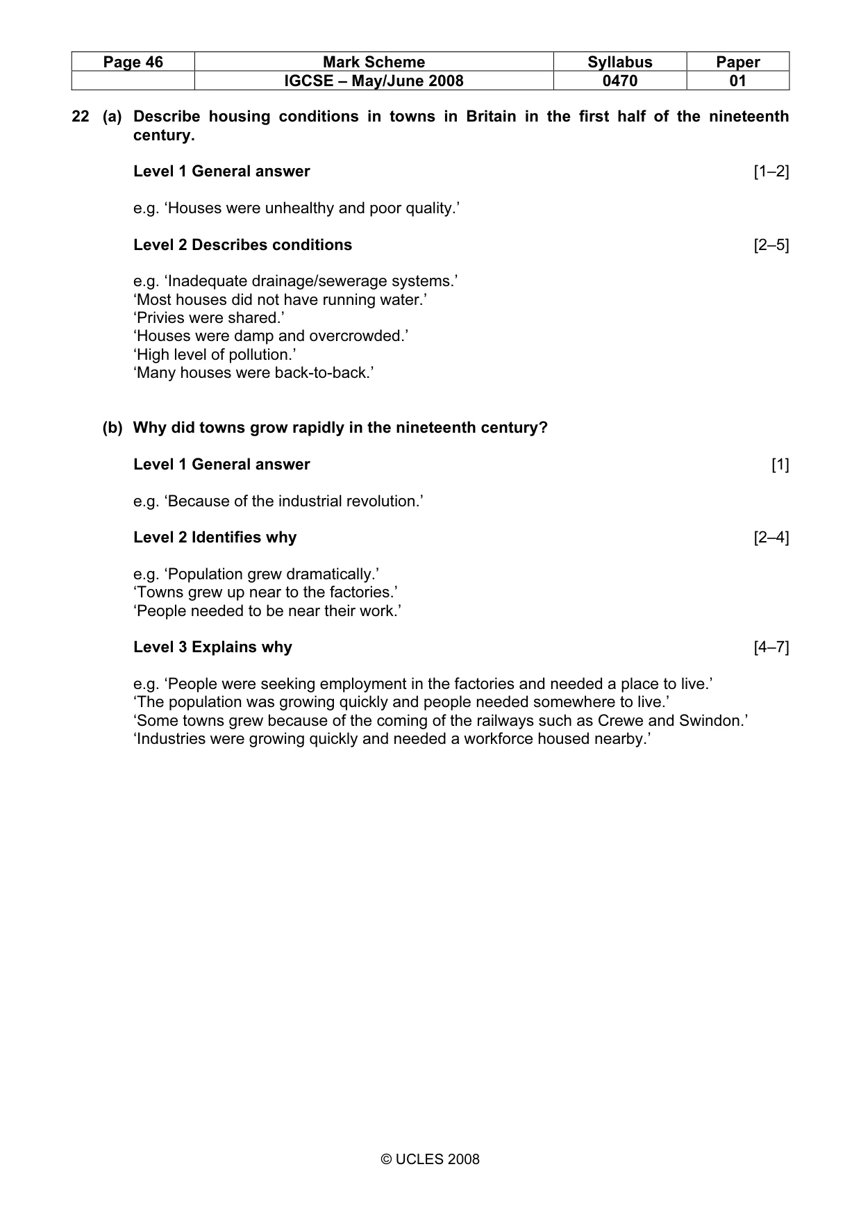 Mark scheme, page 46 of 53