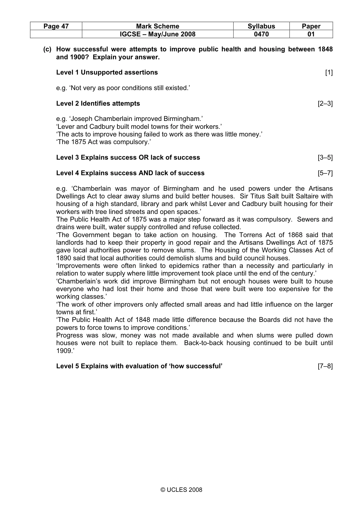 Mark scheme, page 47 of 53