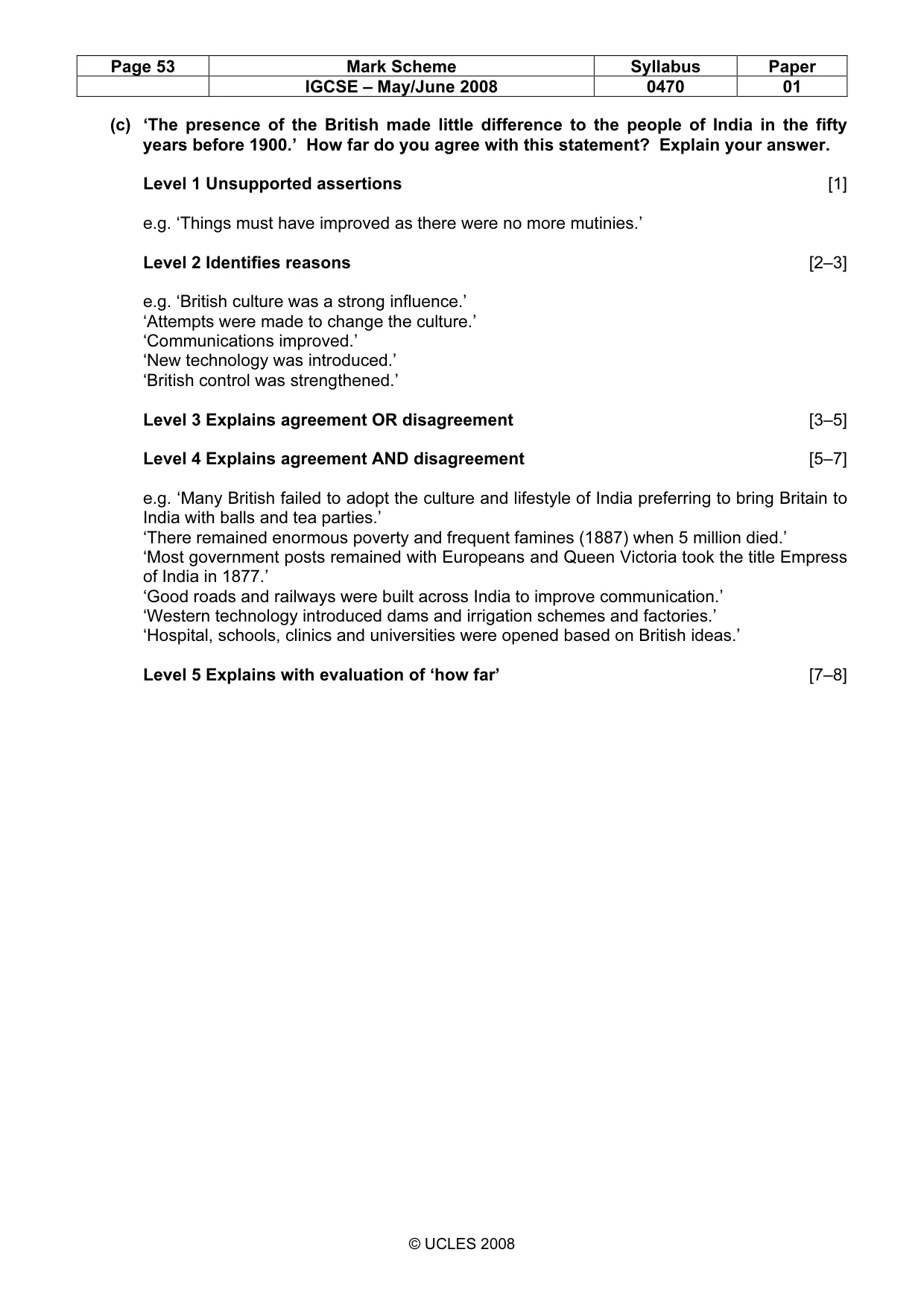 Mark scheme, page 53 of 53