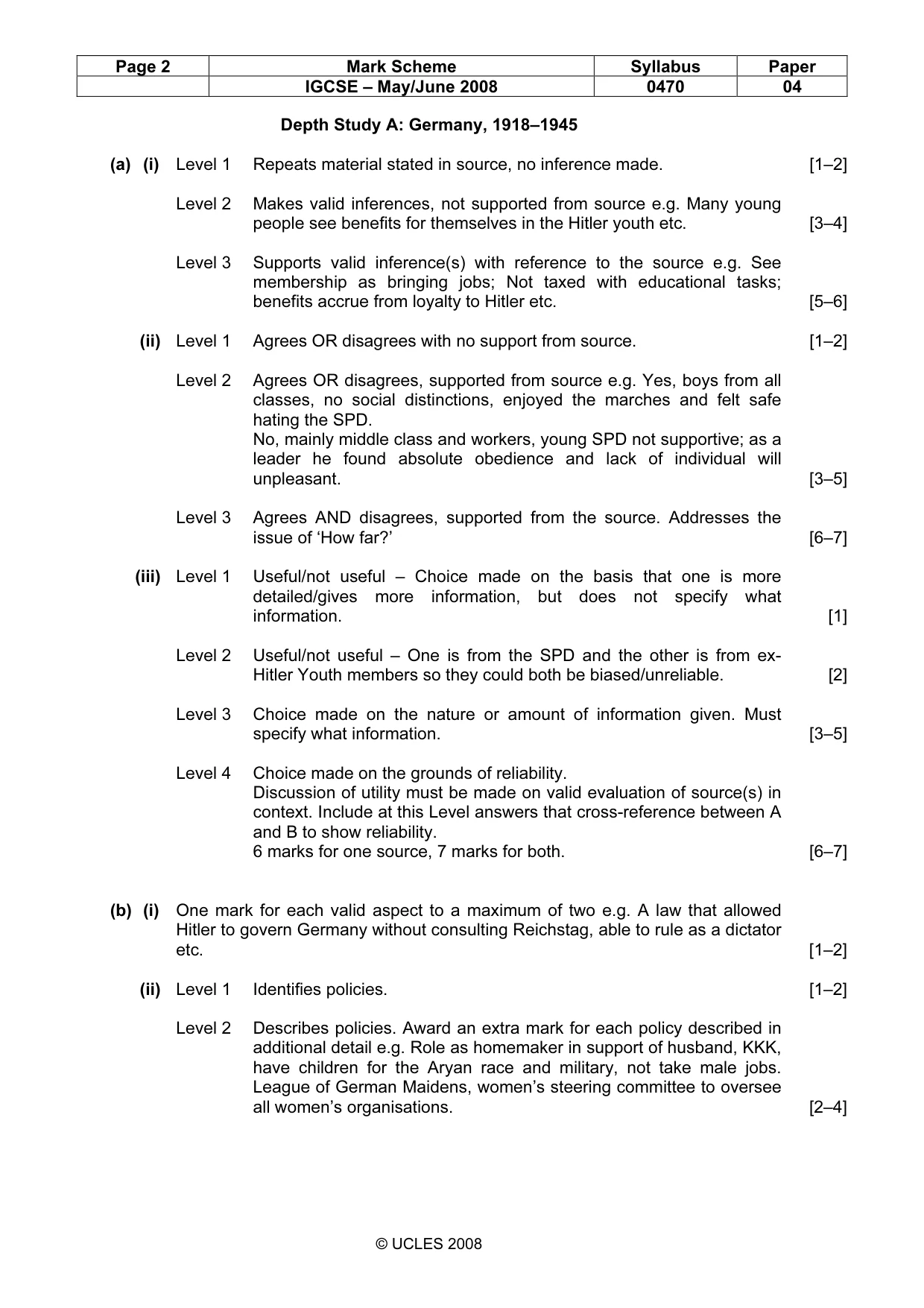 Mark scheme, page 2 of 17