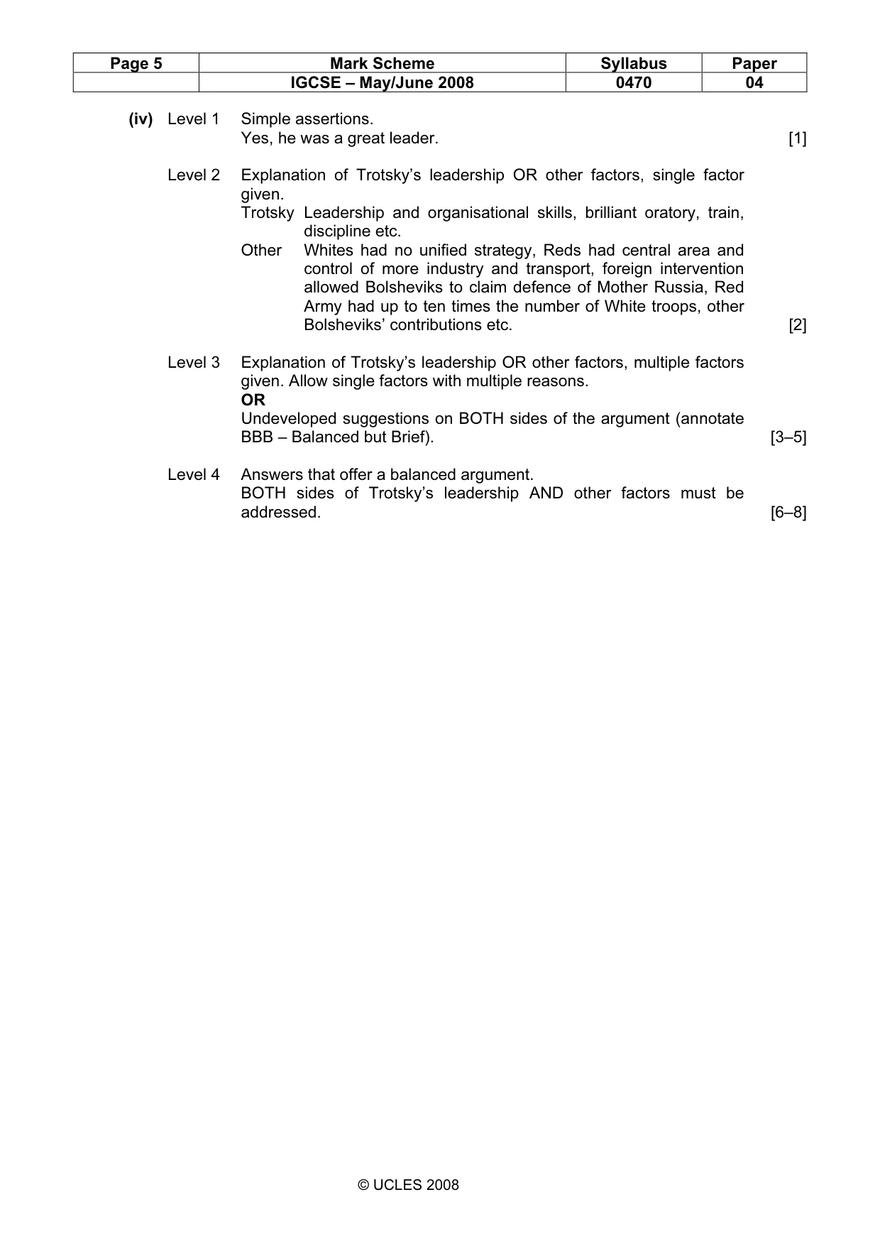 Mark scheme, page 5 of 17