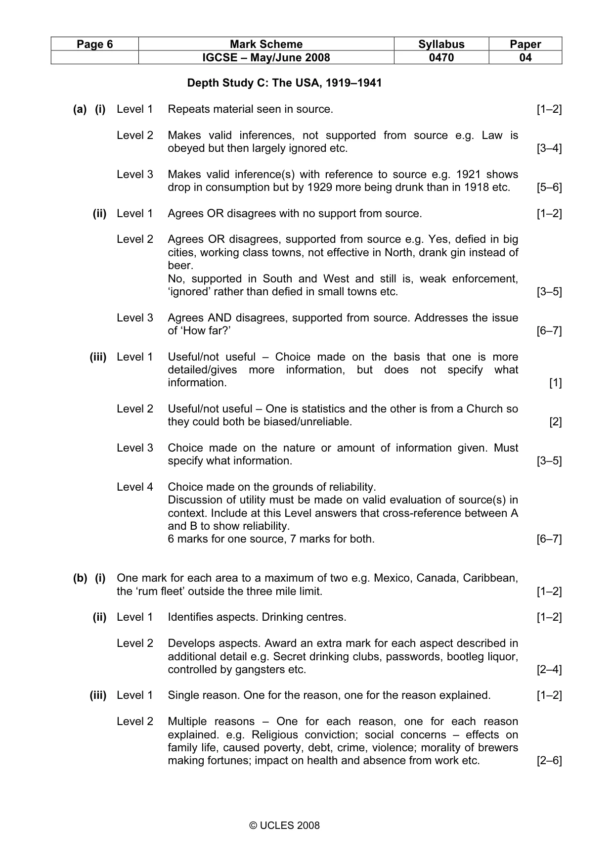 Mark scheme, page 6 of 17