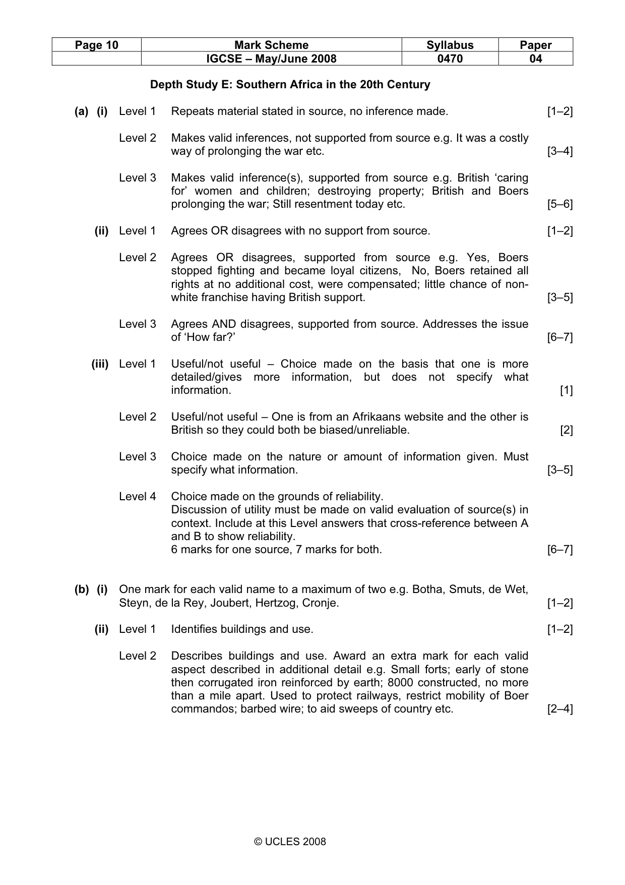 Mark scheme, page 10 of 17