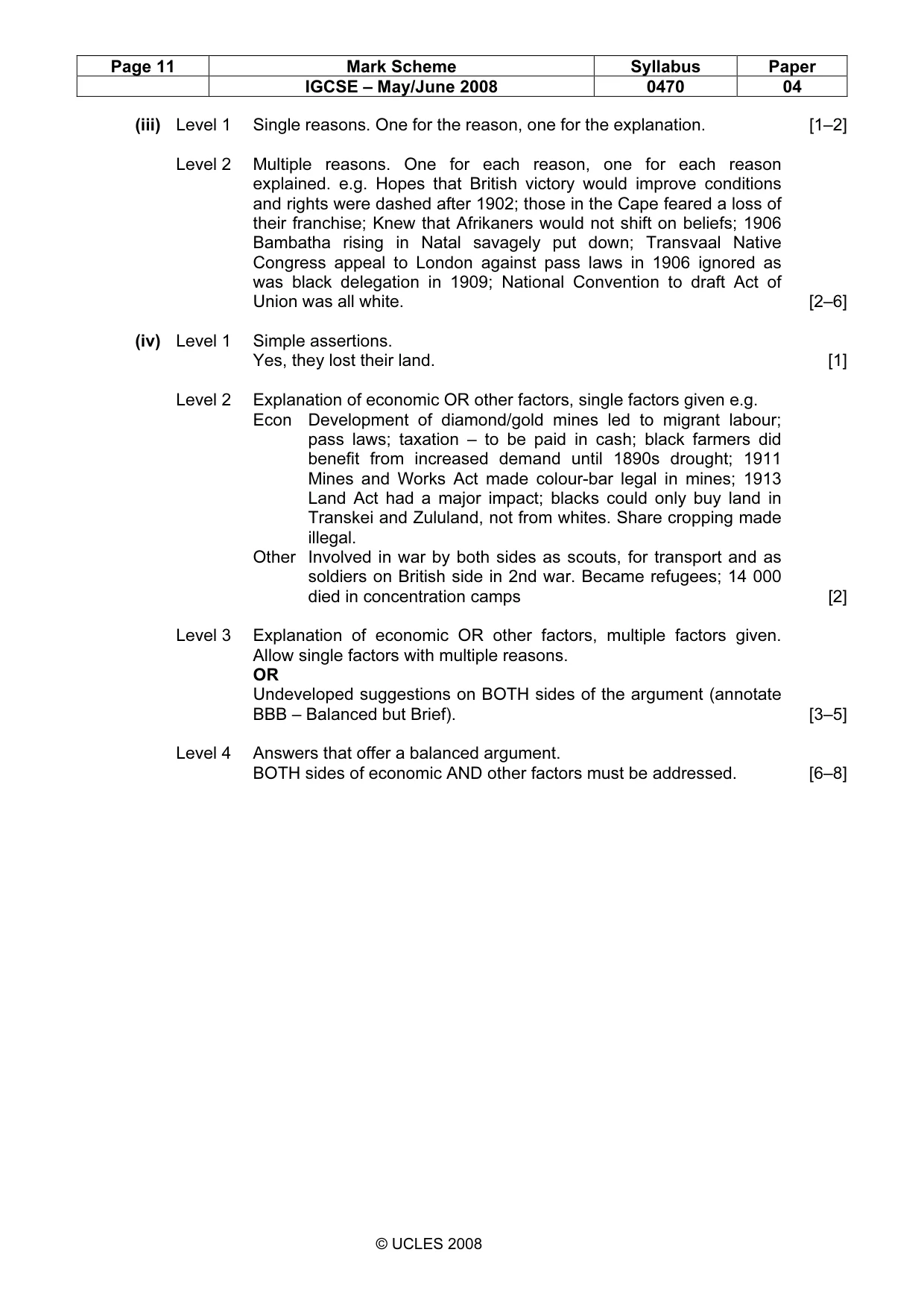 Mark scheme, page 11 of 17