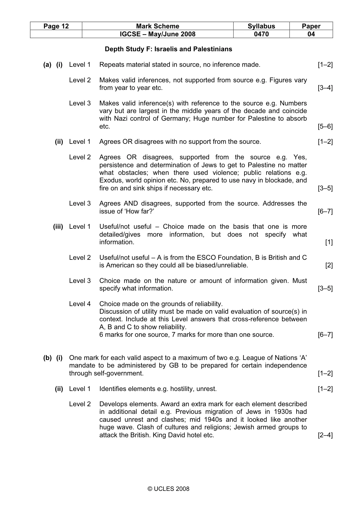 Mark scheme, page 12 of 17