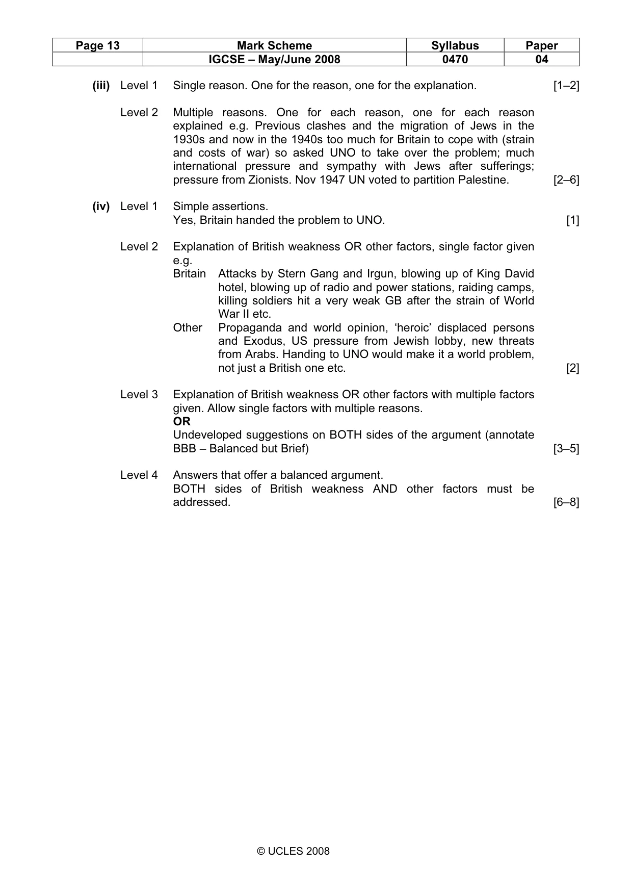 Mark scheme, page 13 of 17