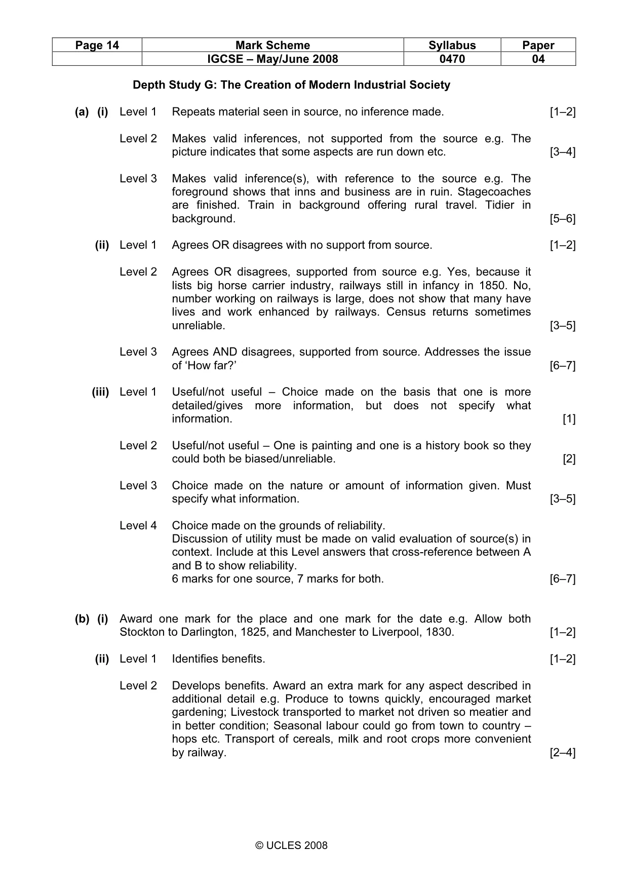 Mark scheme, page 14 of 17