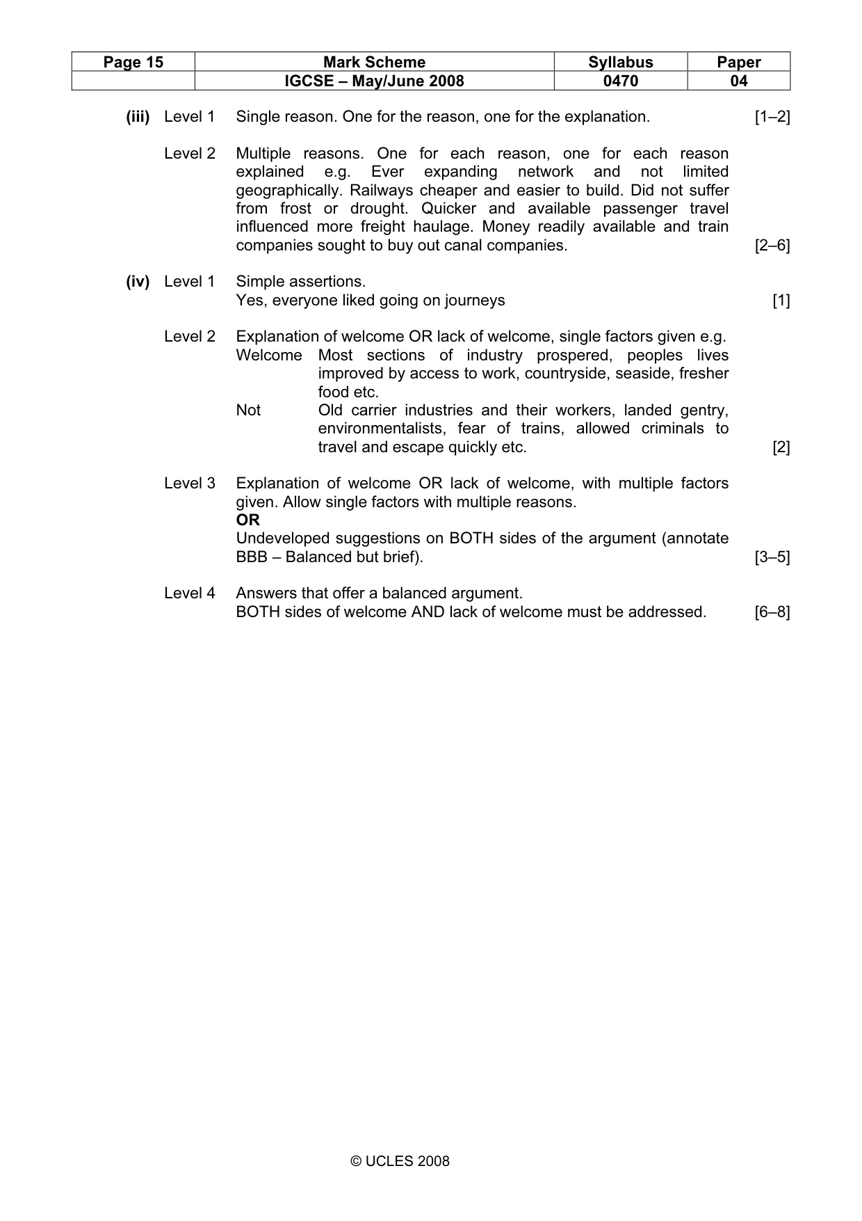 Mark scheme, page 15 of 17