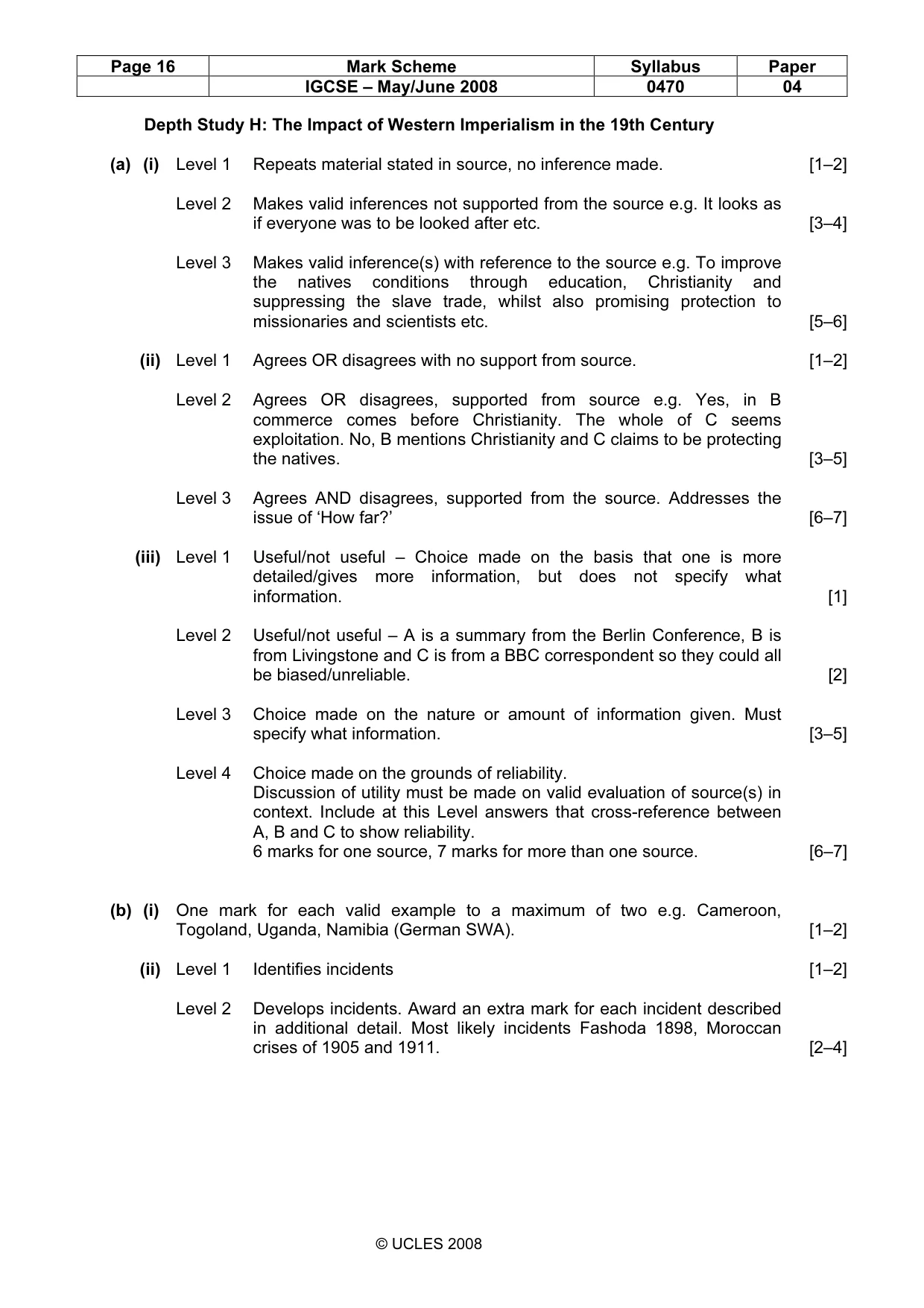 Mark scheme, page 16 of 17
