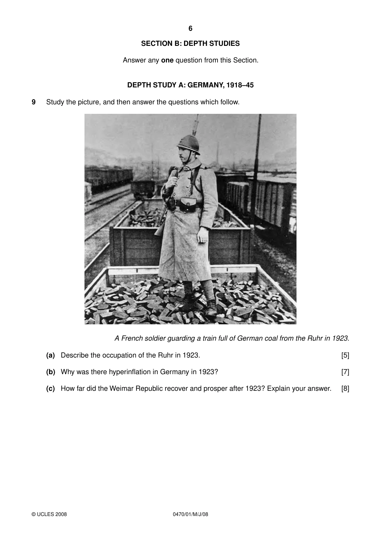 Cambridge IGCSE History 0470 2008 May/June Paper 1 · Variant 1 question paper, page 6 of 20
