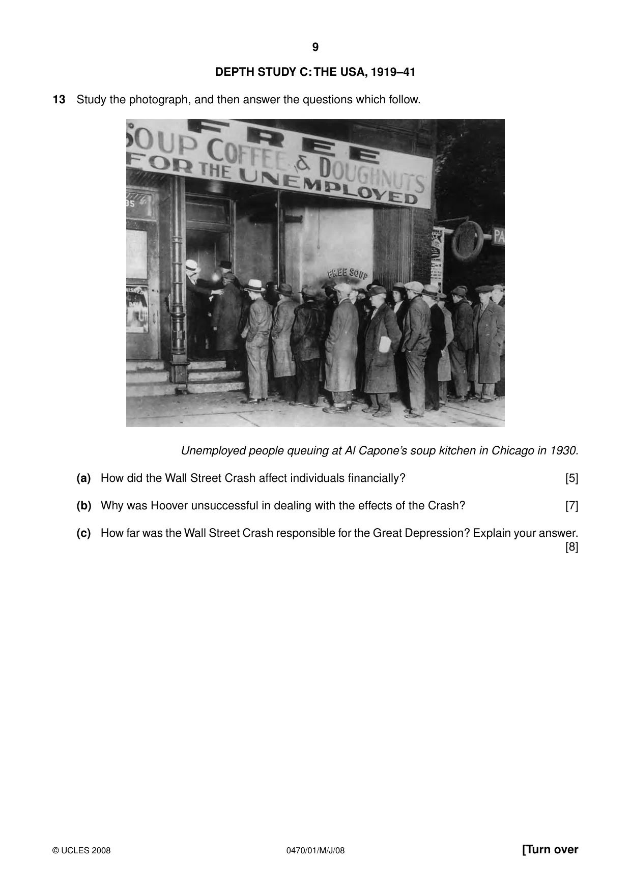 Cambridge IGCSE History 0470 2008 May/June Paper 1 · Variant 1 question paper, page 9 of 20