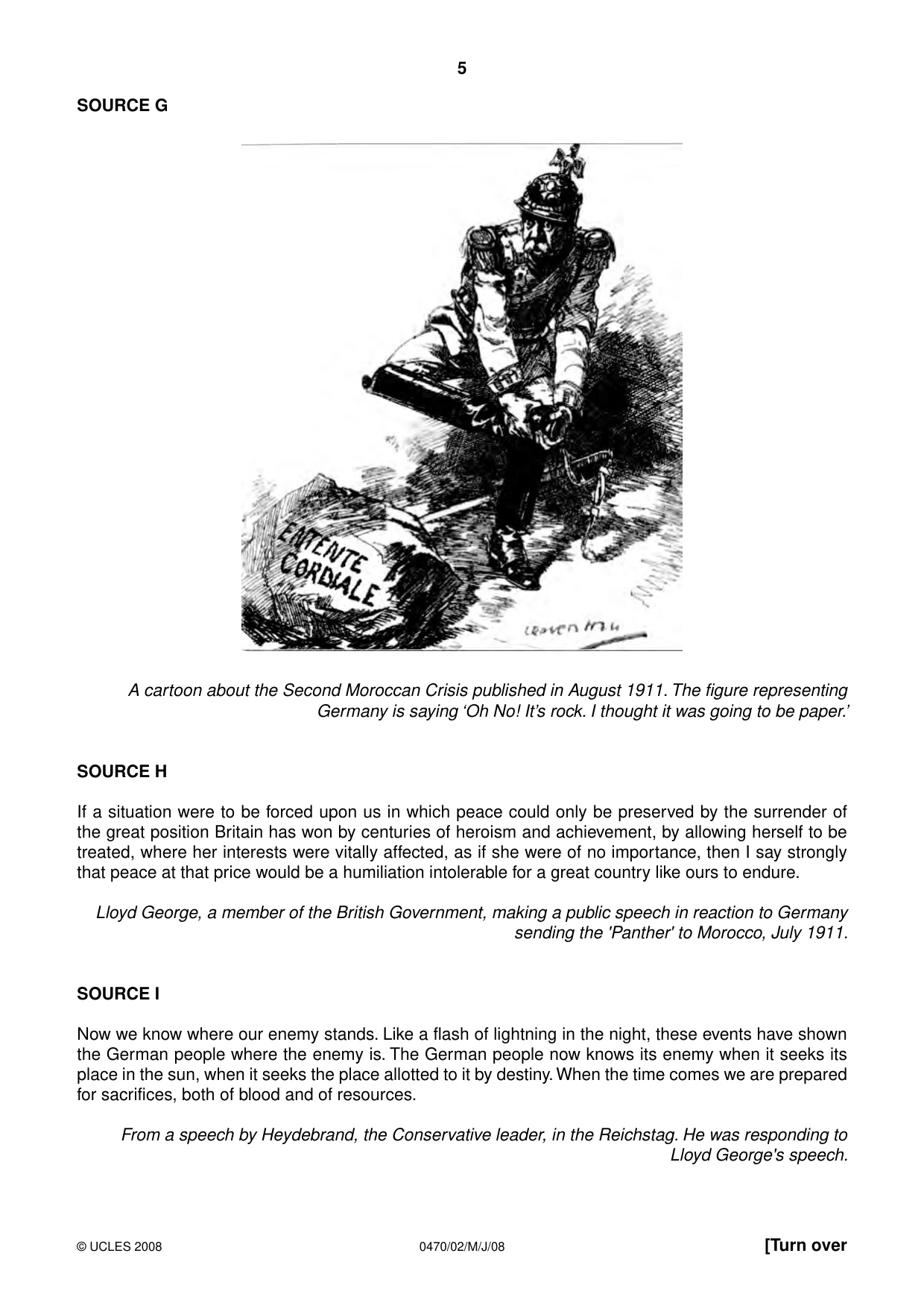 Cambridge IGCSE History 0470 2008 May/June Paper 2 · Variant 1 question paper, page 5 of 12