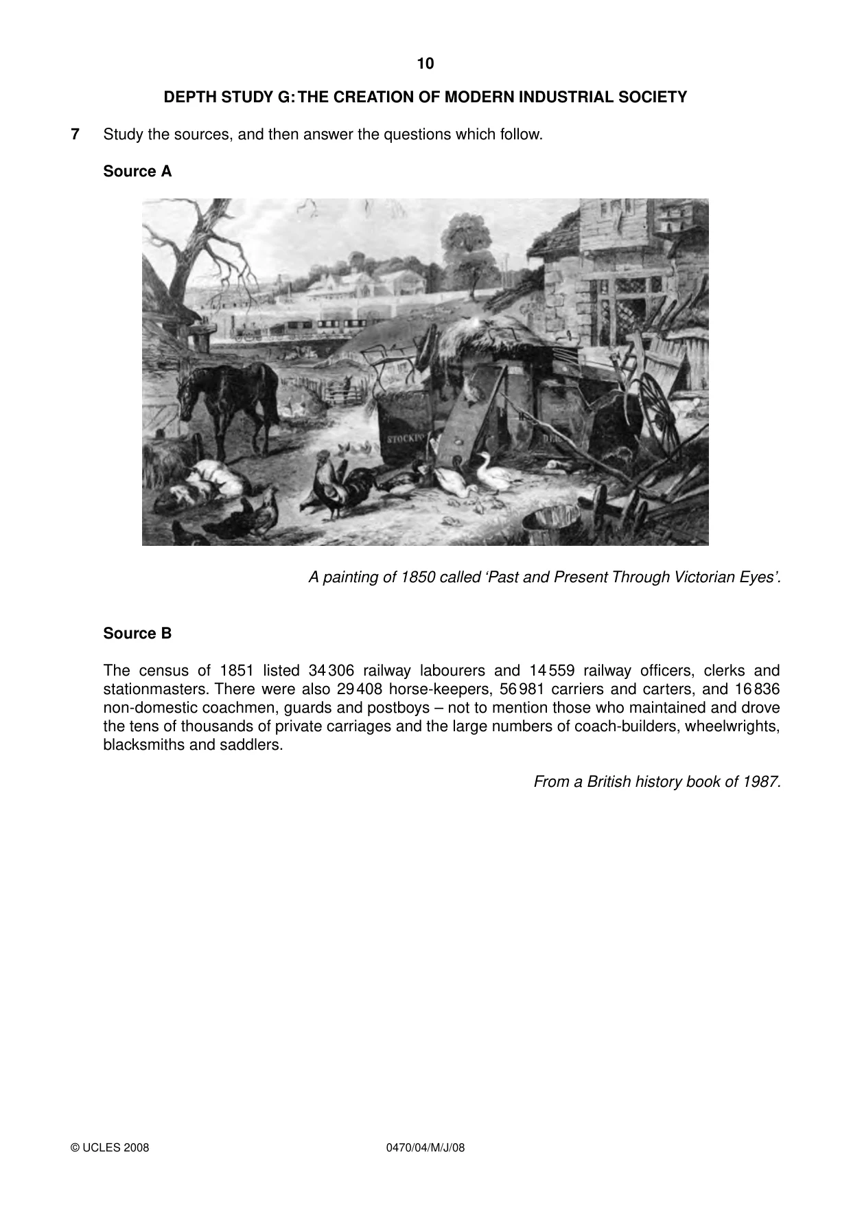 Cambridge IGCSE History 0470 2008 May/June Paper 4 · Variant 1 question paper, page 10 of 16