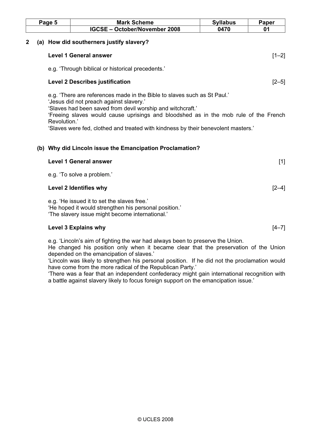 Mark scheme, page 5 of 52