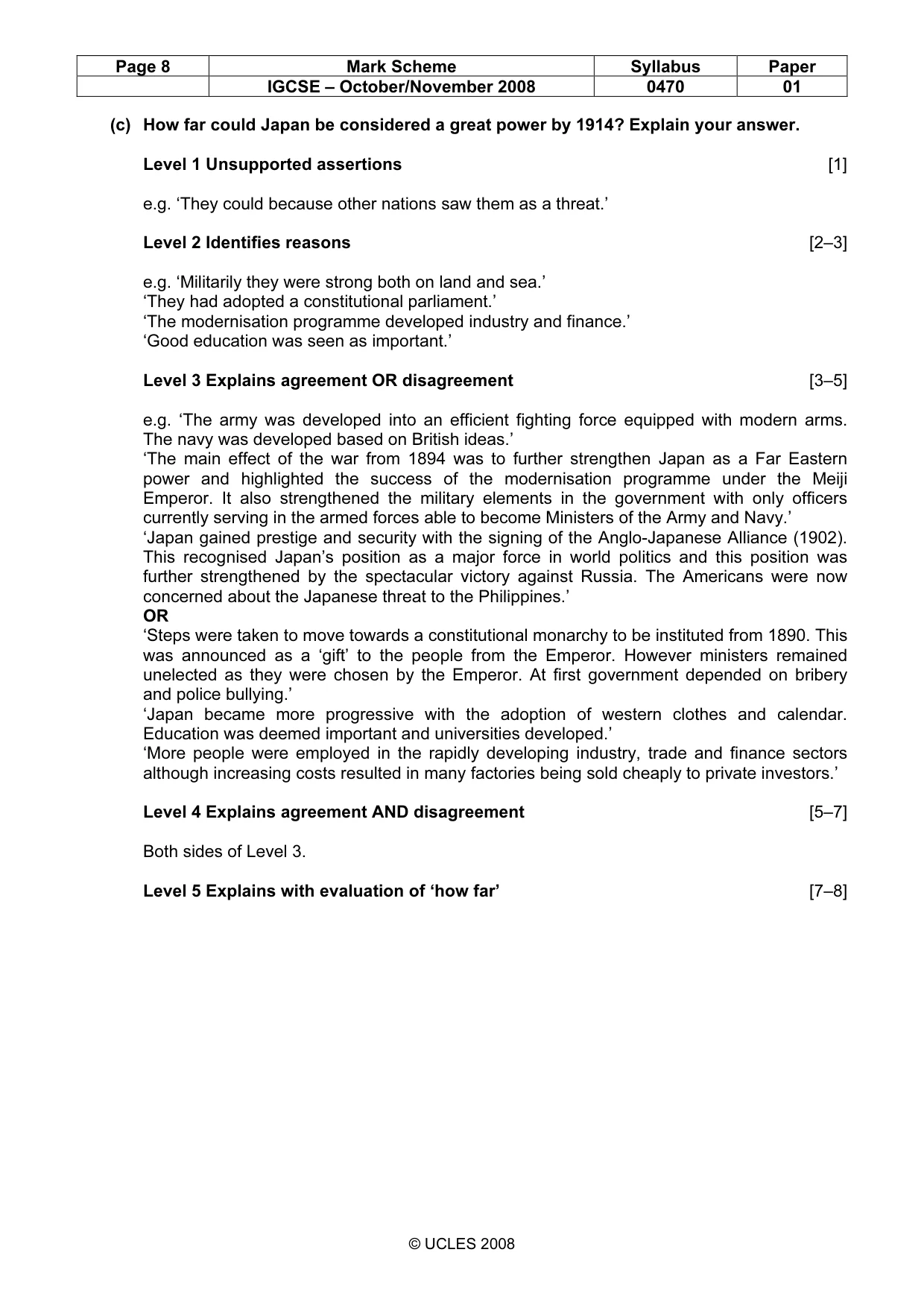 Mark scheme, page 8 of 52