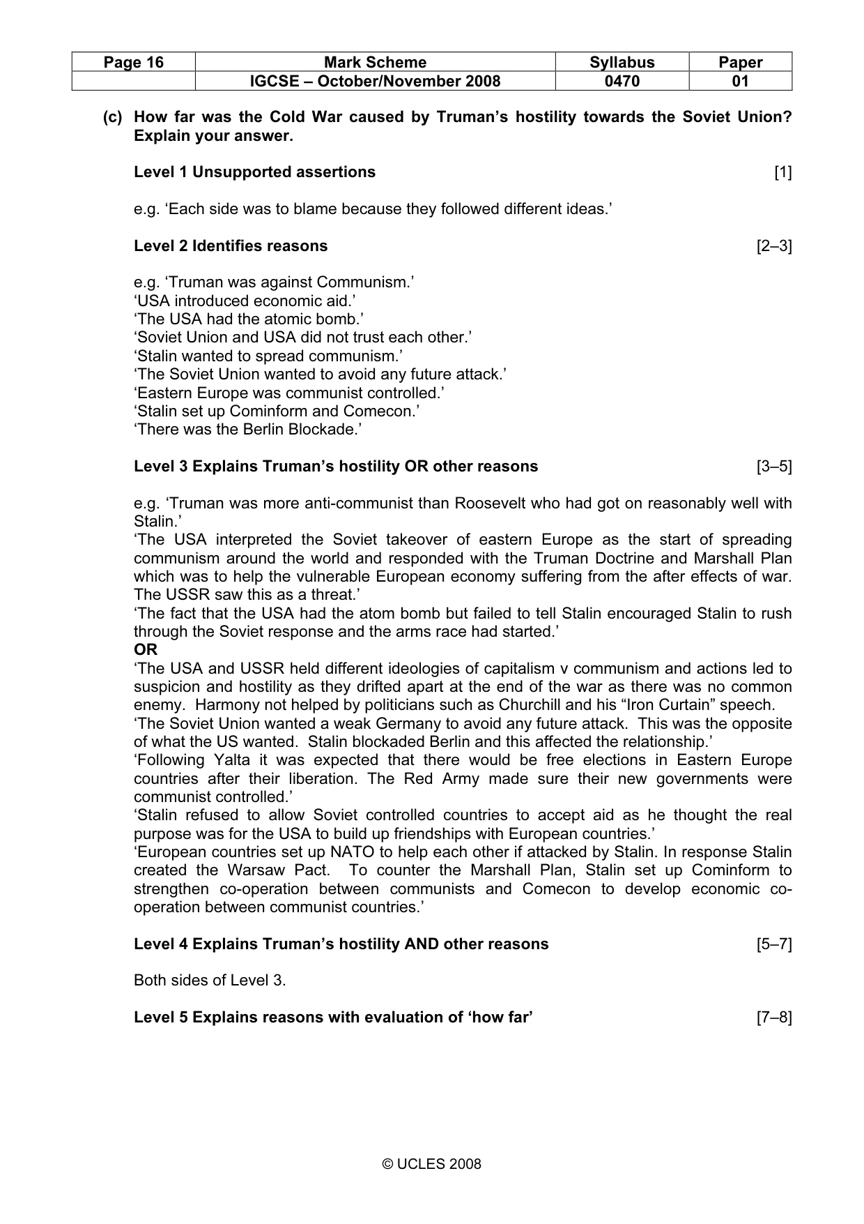 Mark scheme, page 16 of 52