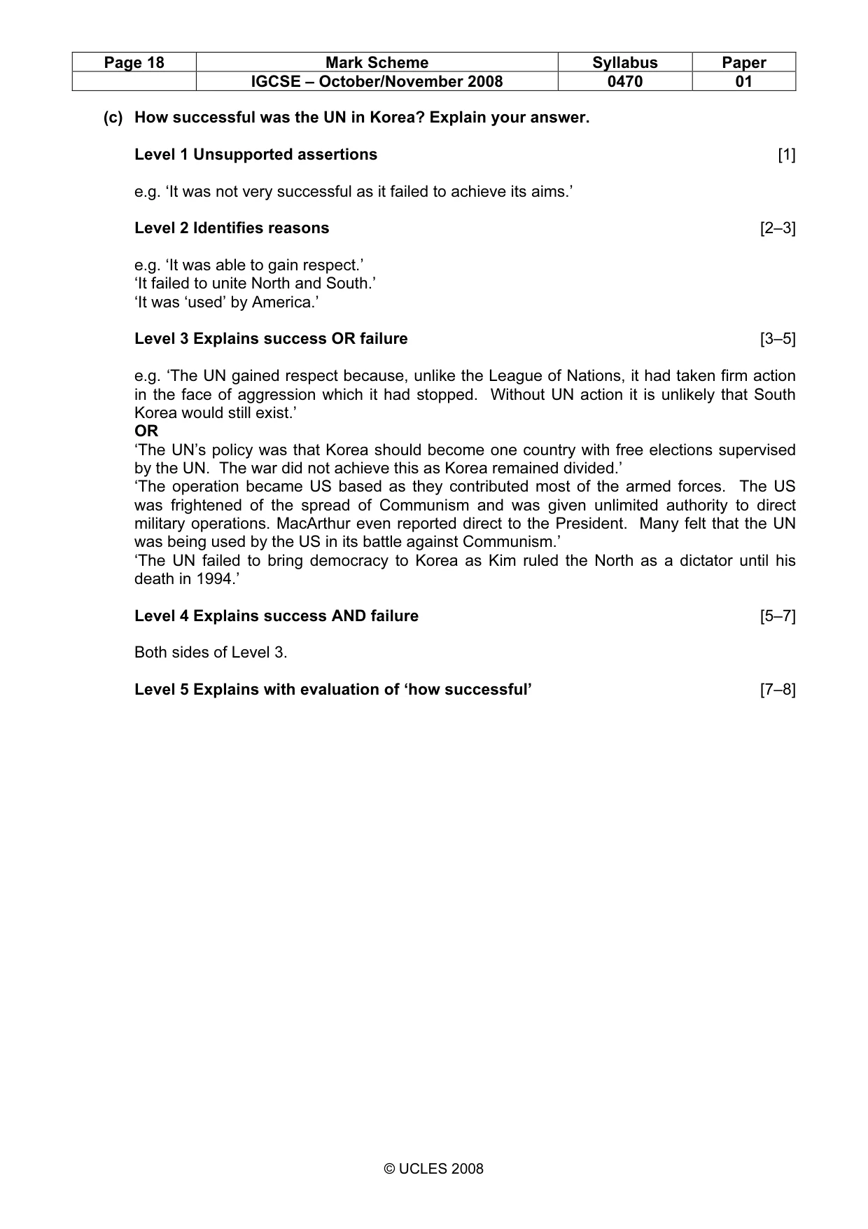 Mark scheme, page 18 of 52