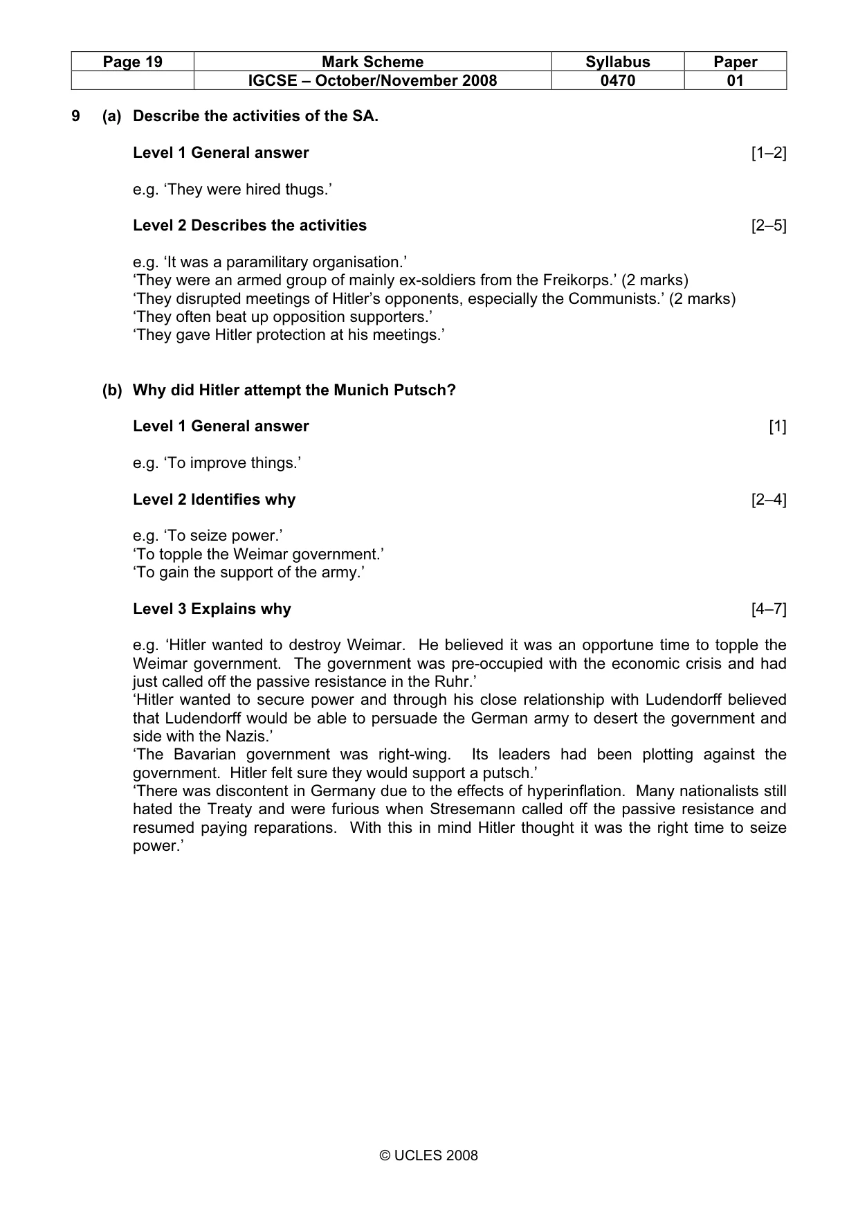 Mark scheme, page 19 of 52