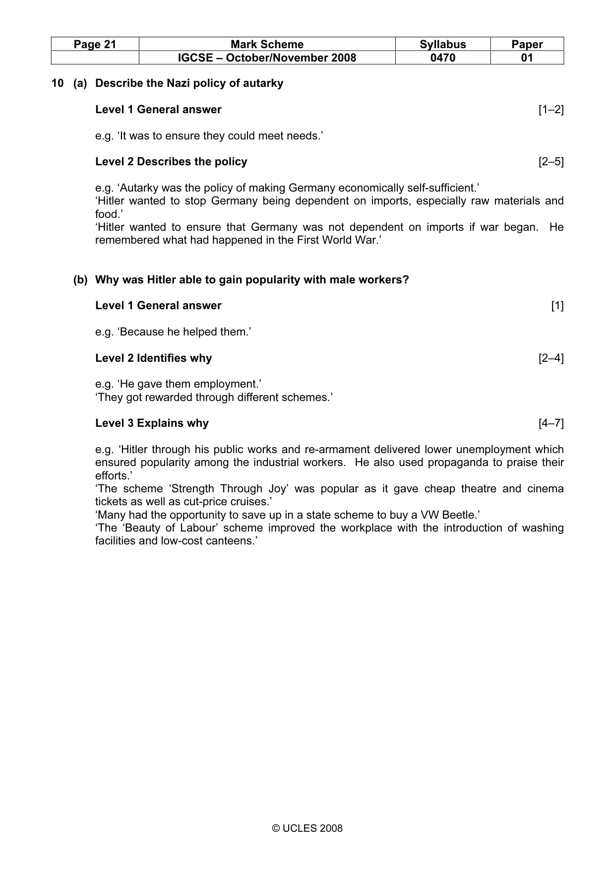 Mark scheme, page 21 of 52