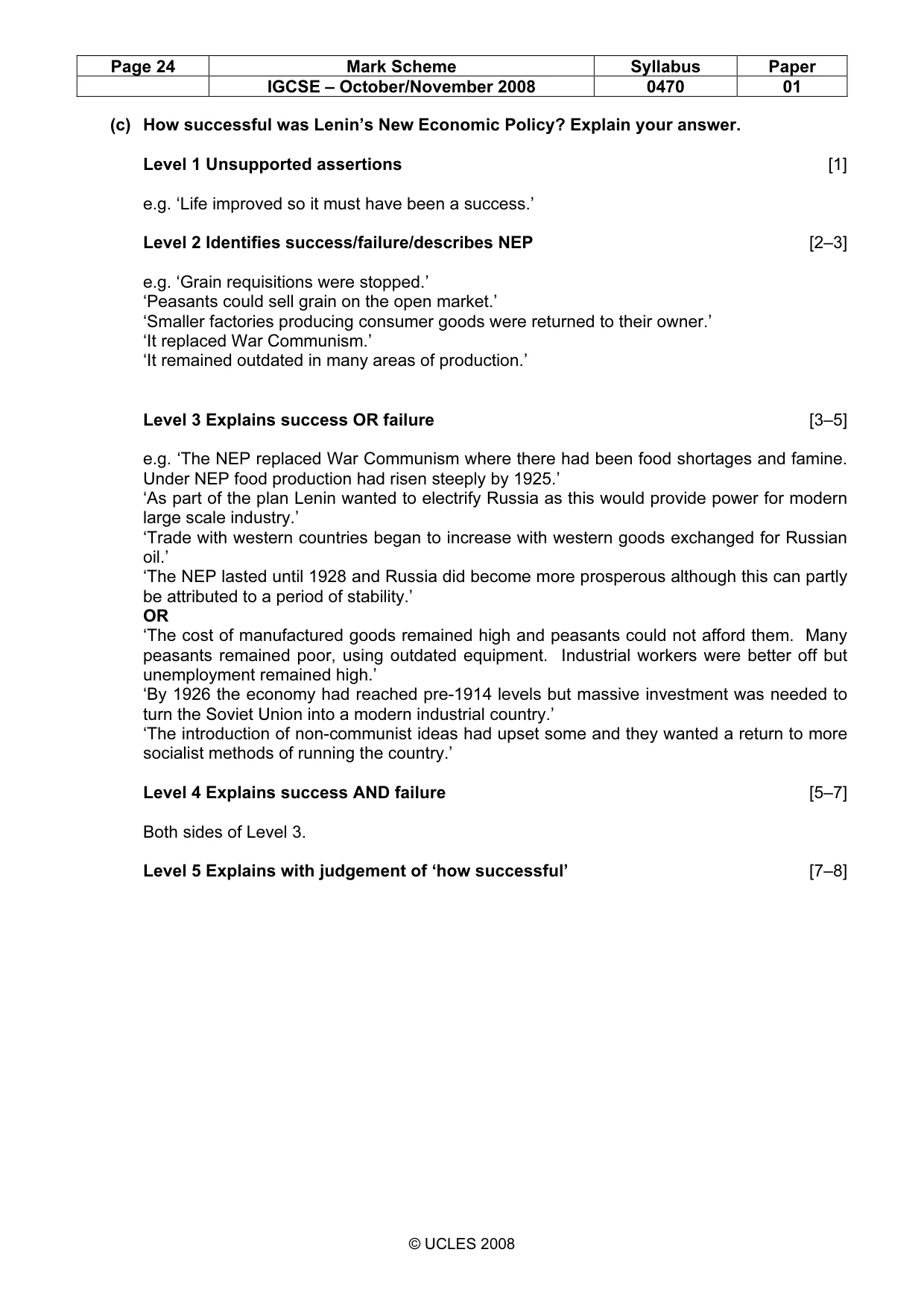 Mark scheme, page 24 of 52