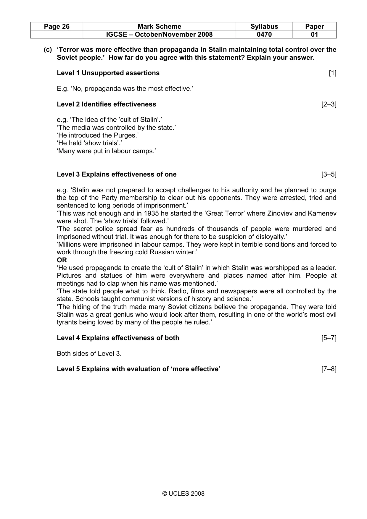 Mark scheme, page 26 of 52