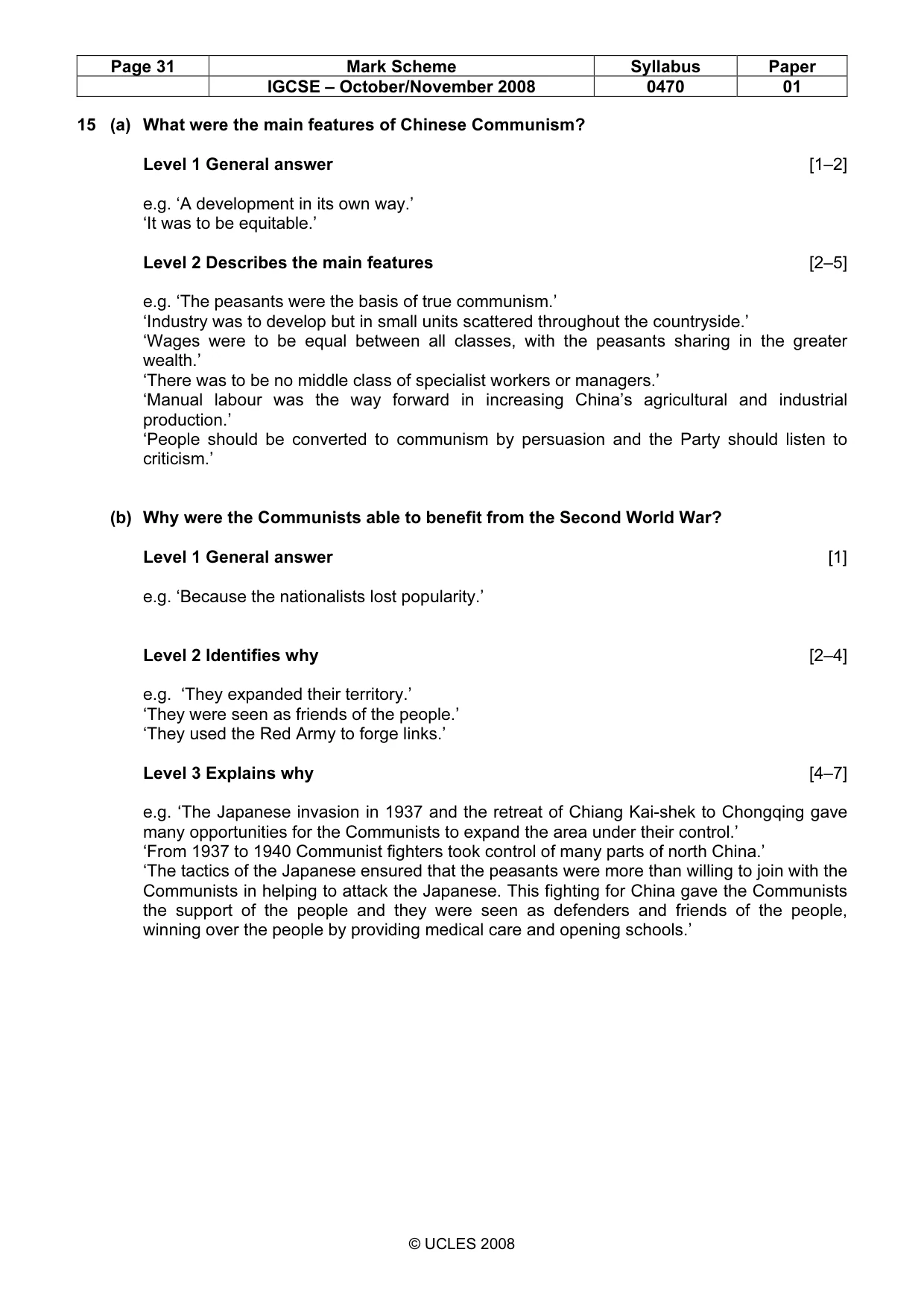 Mark scheme, page 31 of 52