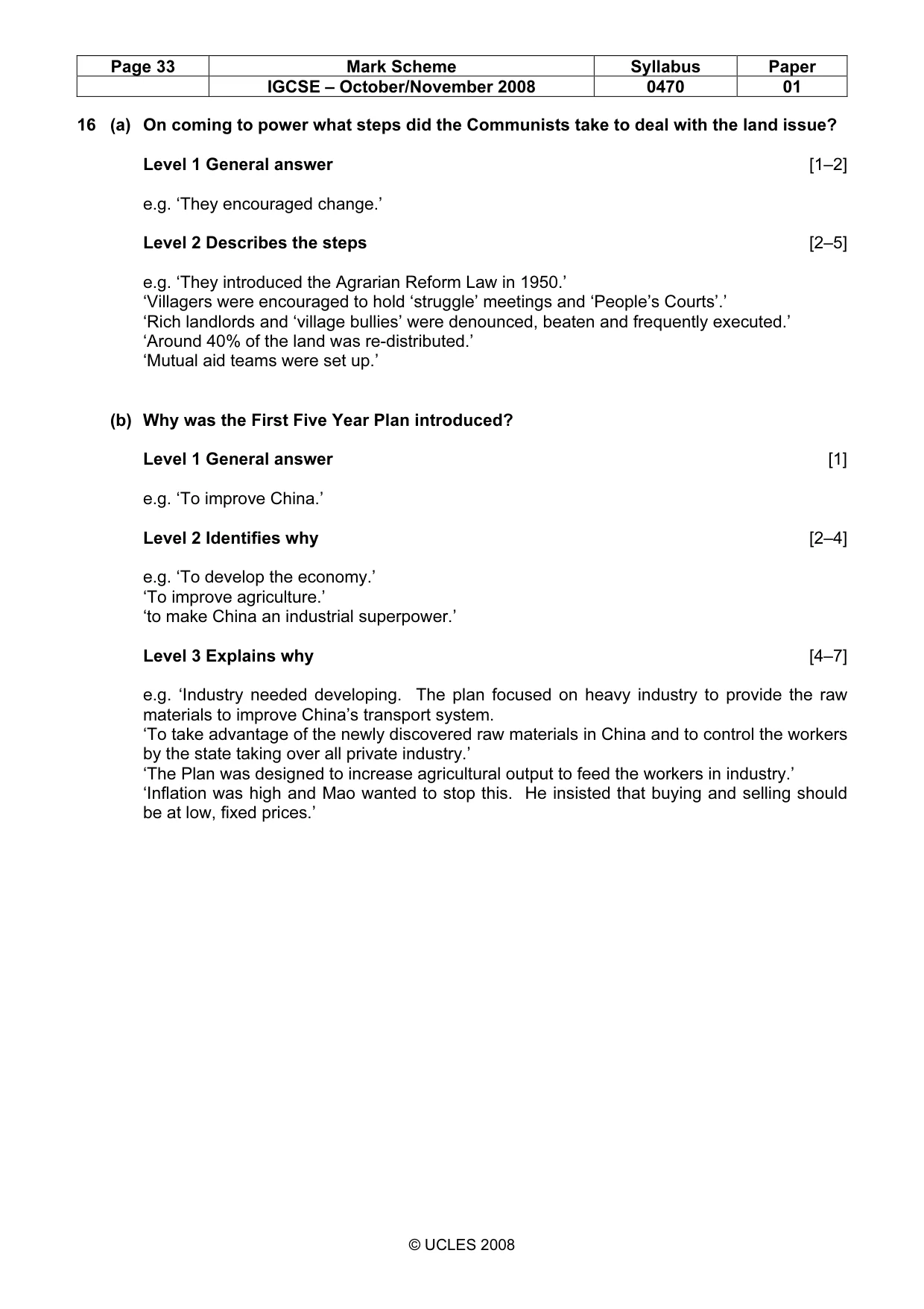Mark scheme, page 33 of 52