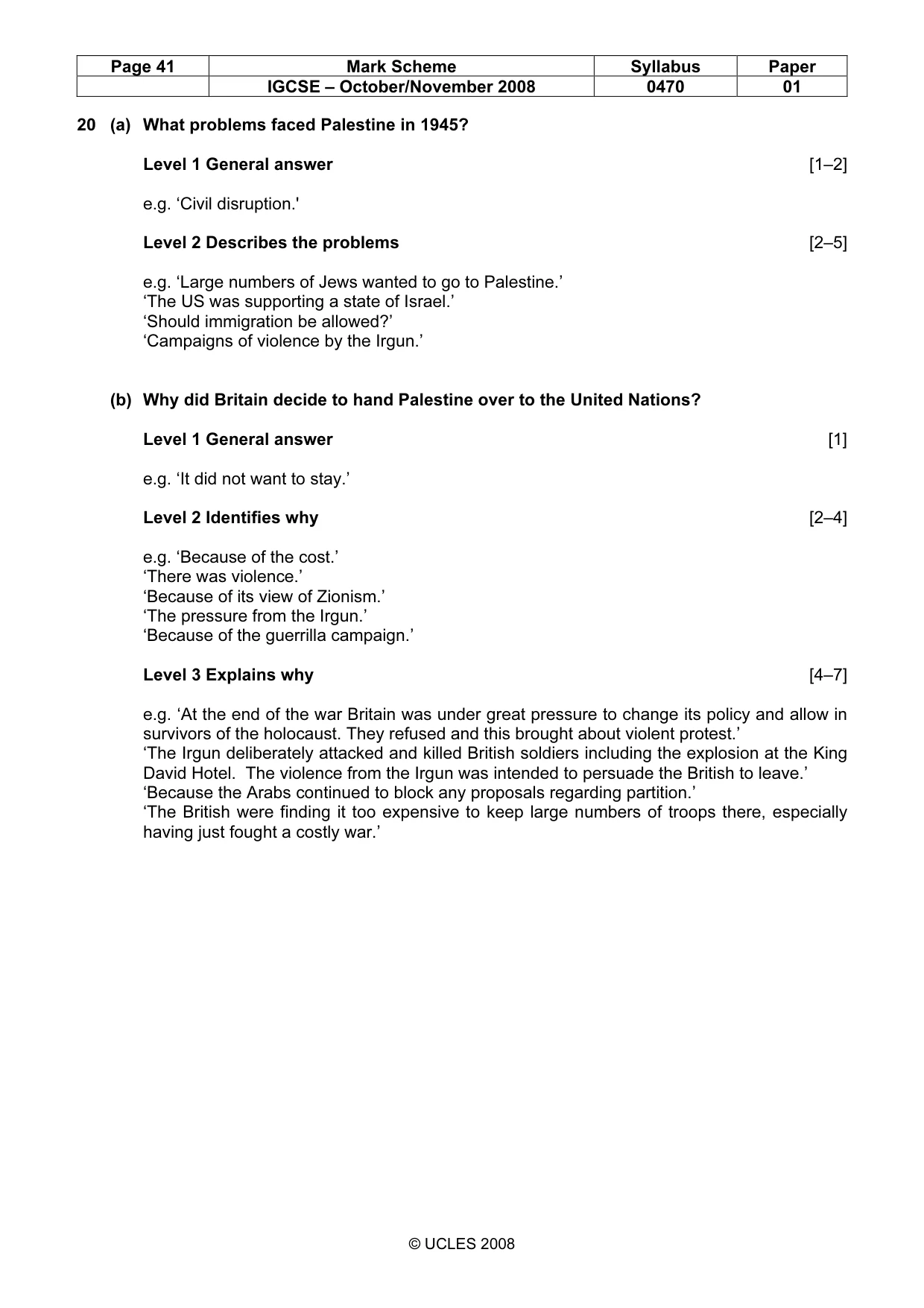 Mark scheme, page 41 of 52