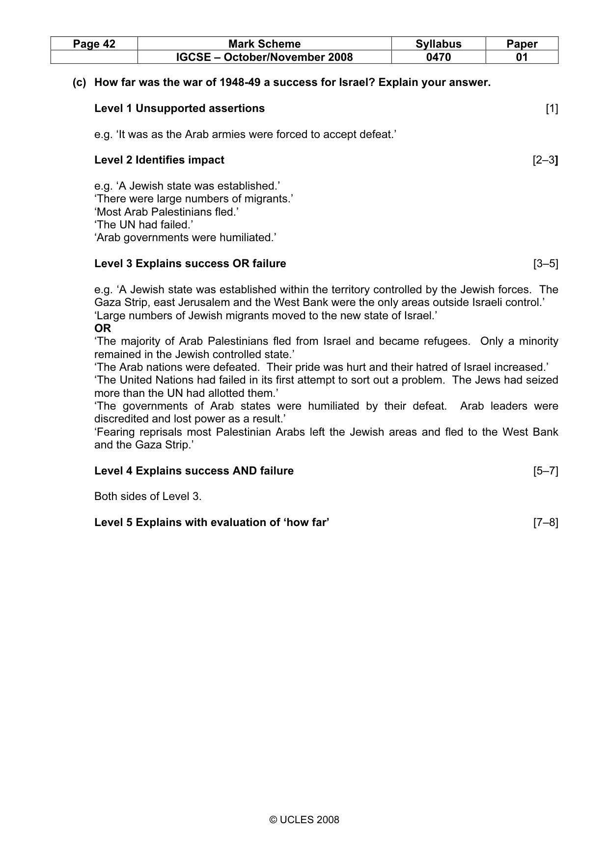 Mark scheme, page 42 of 52