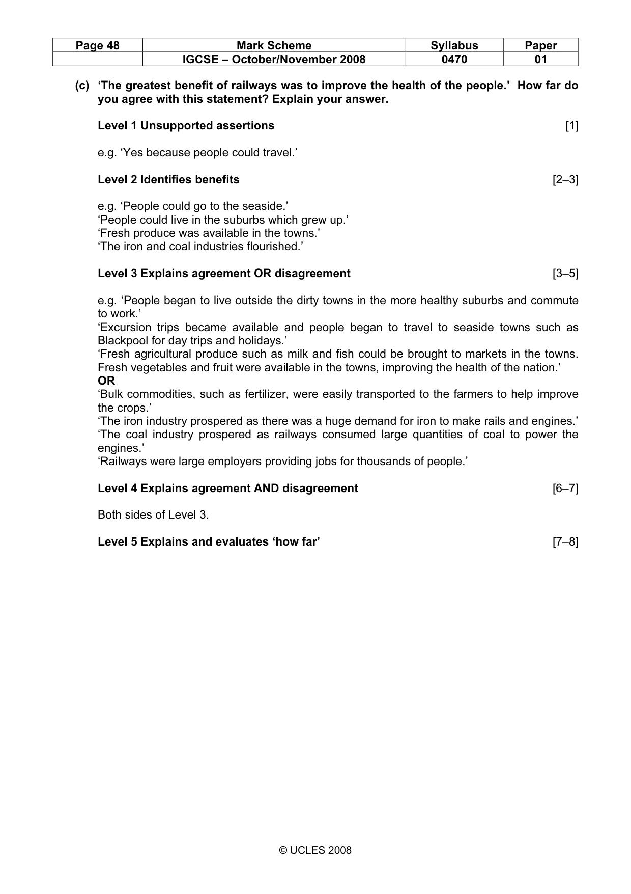 Mark scheme, page 48 of 52