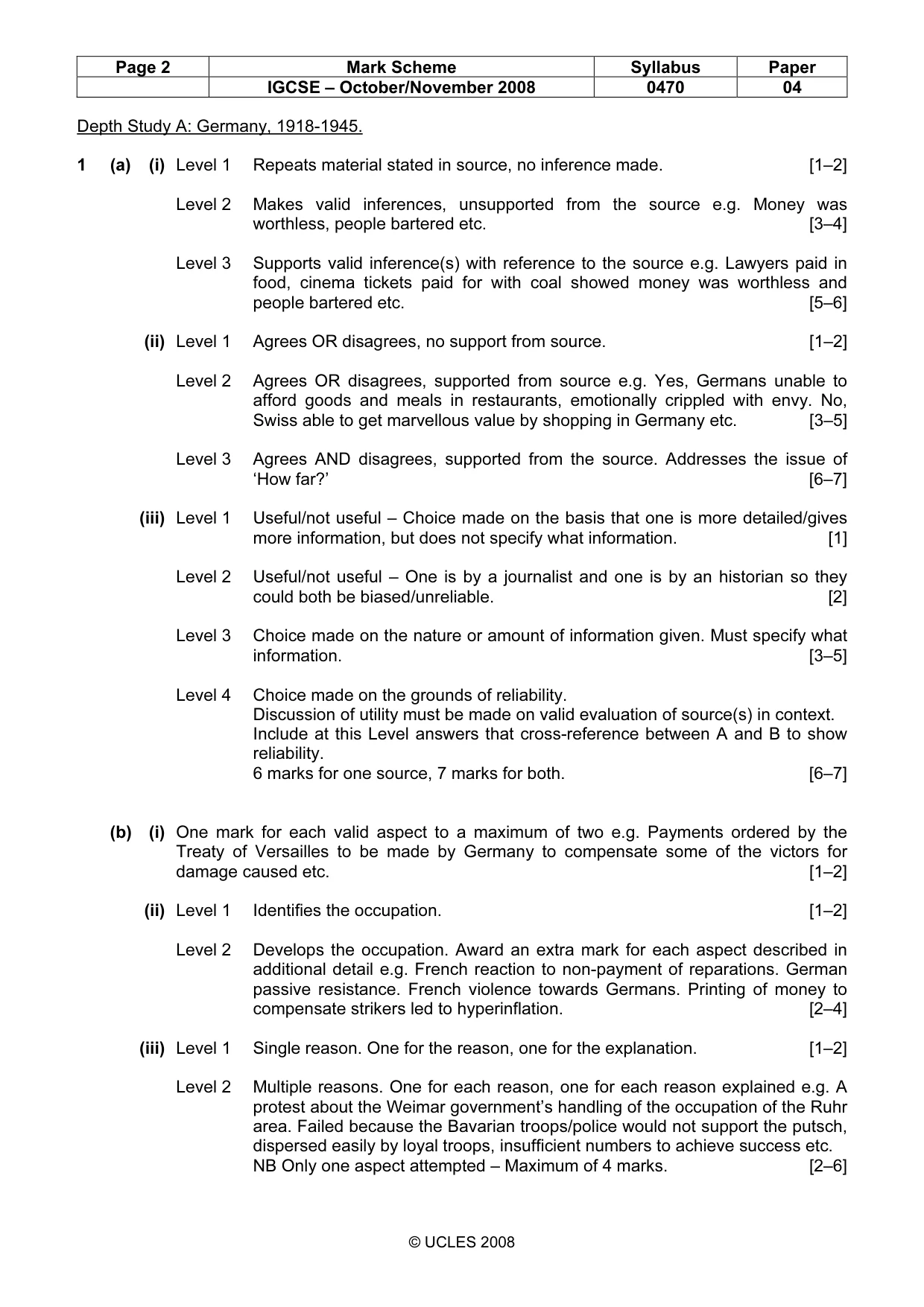Mark scheme, page 2 of 13