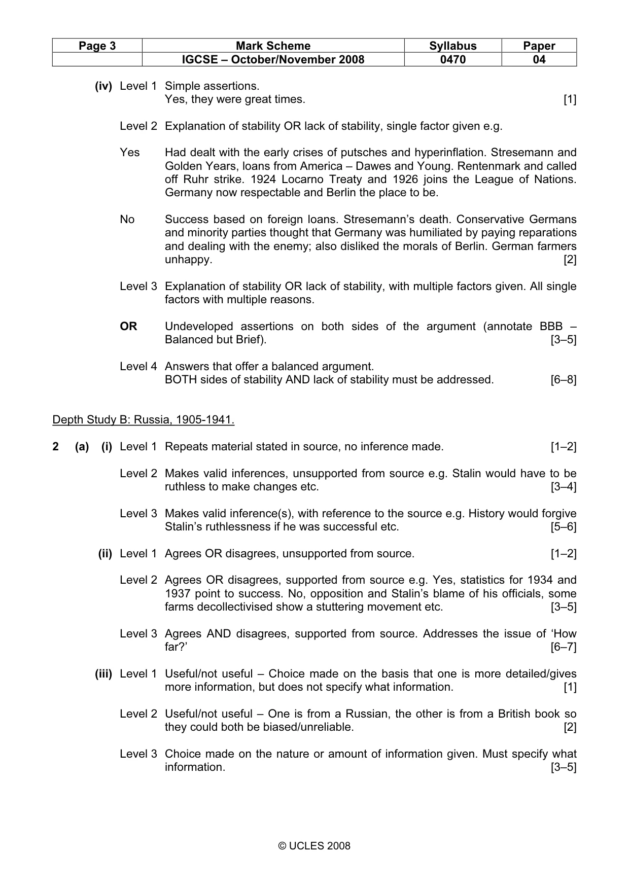 Mark scheme, page 3 of 13