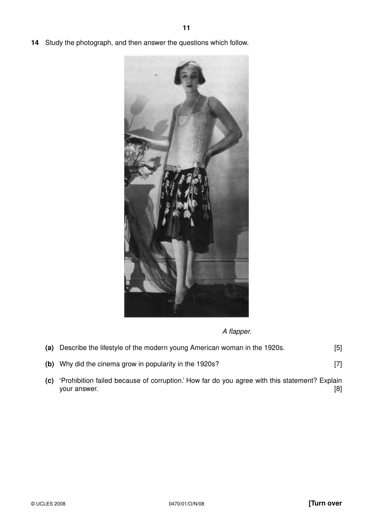 Cambridge IGCSE History 0470 2008 Oct/Nov Paper 1 · Variant 1 question paper, page 11 of 20